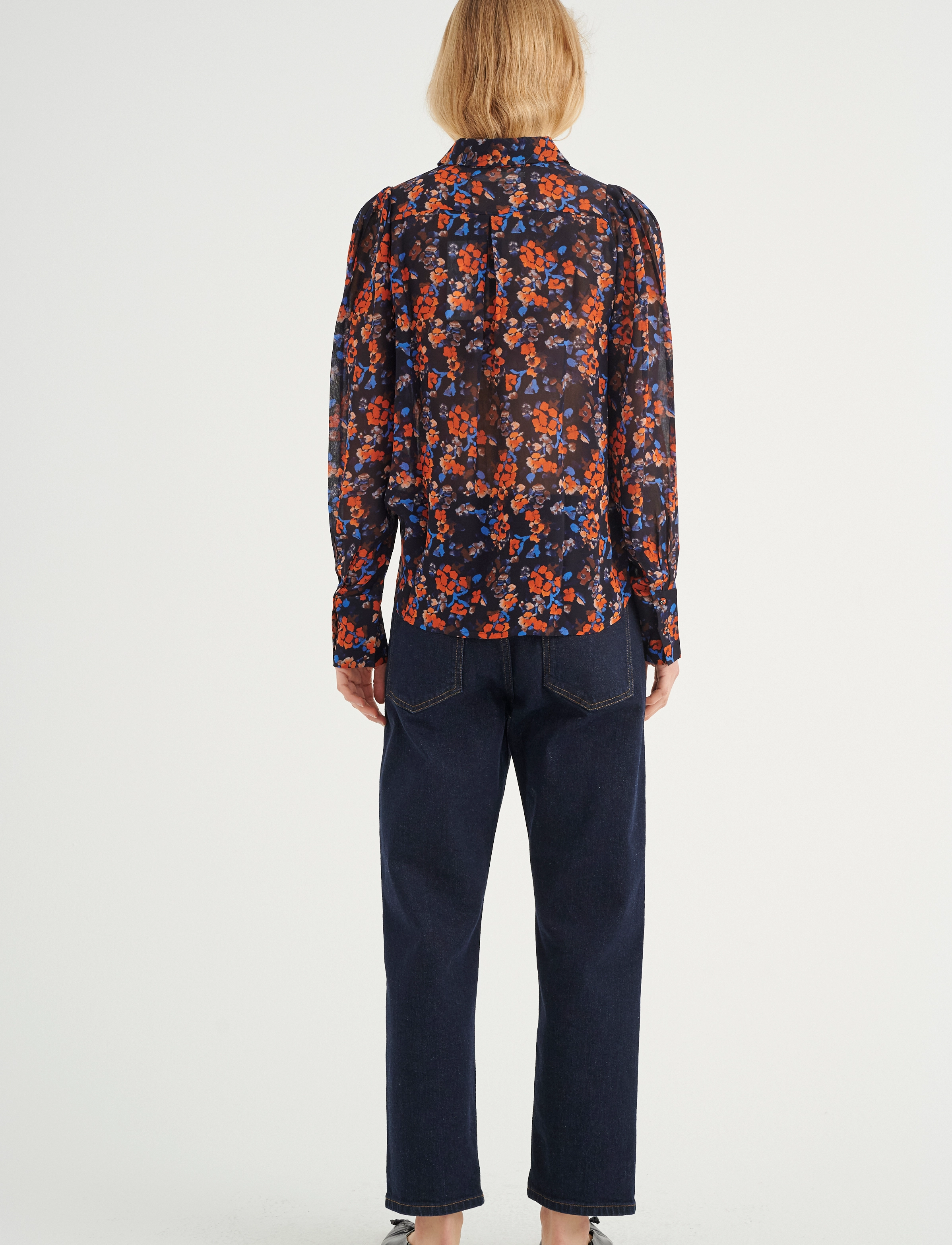 InWear - KirstieIW Shirt - langärmlige hemden - blue painted flowers - 4