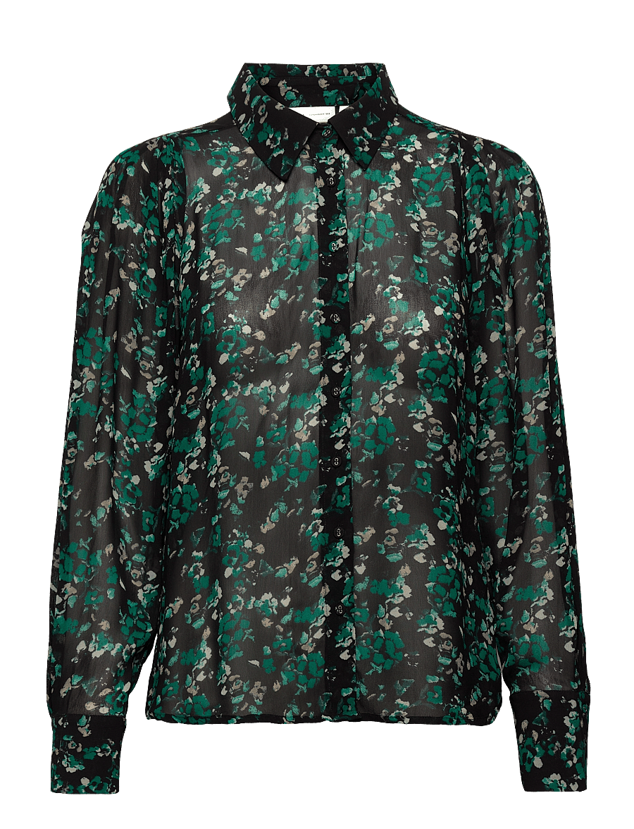 InWear - KirstieIW Shirt - green painted flowers - 1