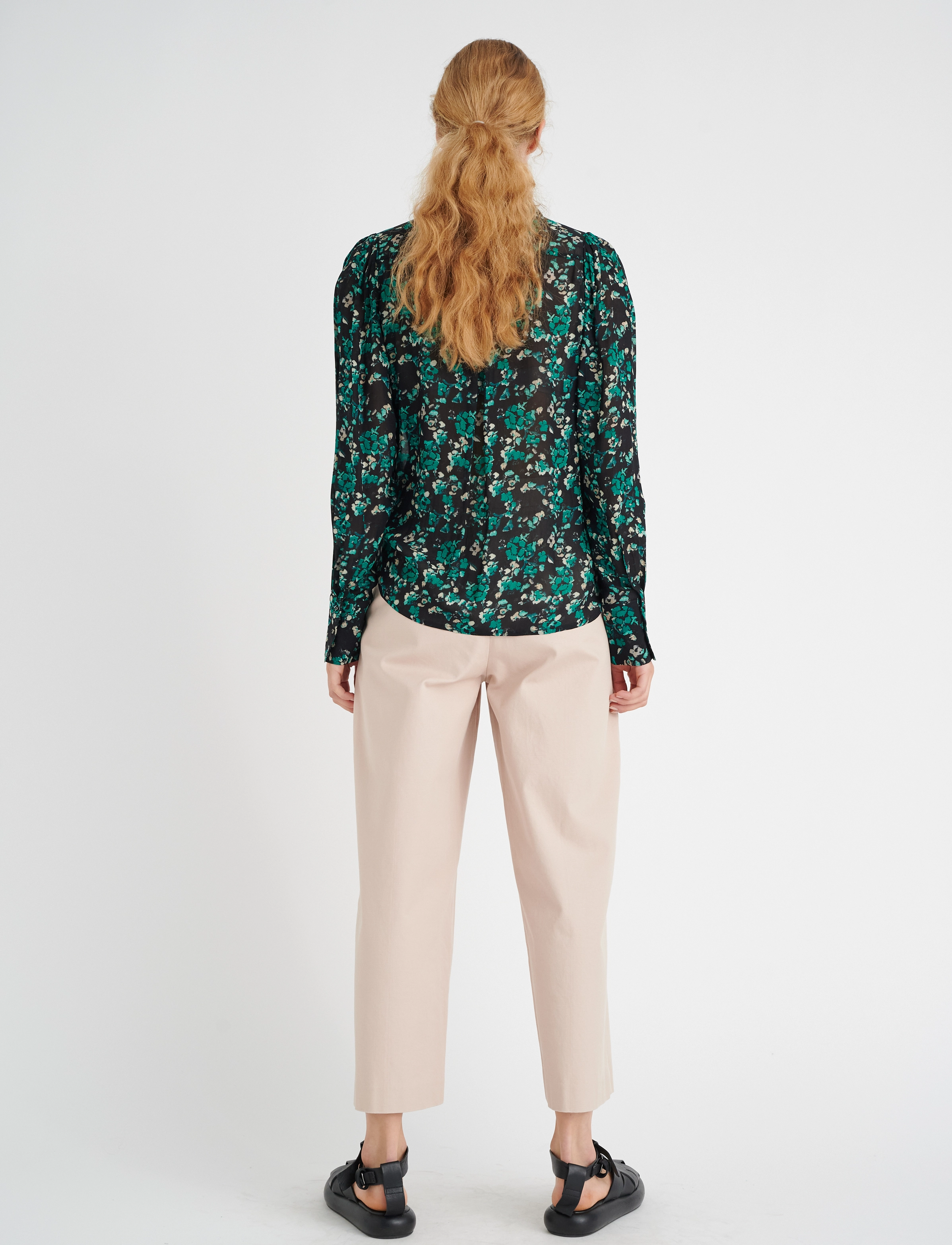 InWear - KirstieIW Shirt - green painted flowers - 4