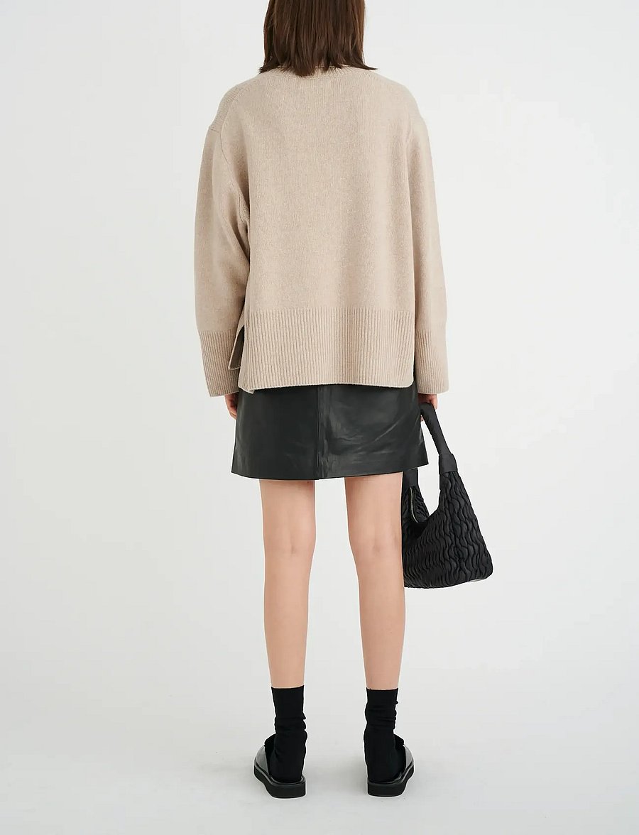 InWear - WookIW Short Skirt - leather skirts - black - 3