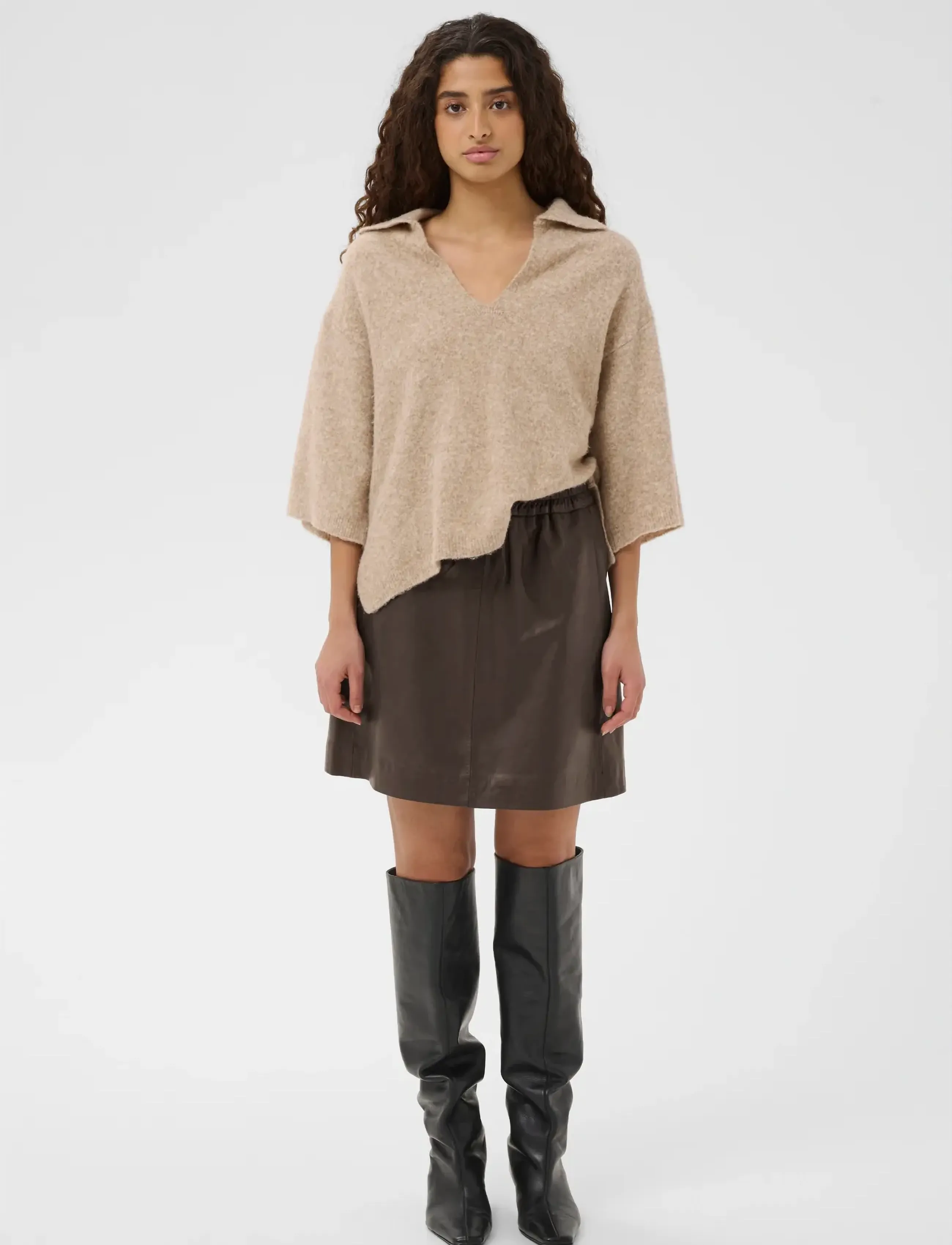 InWear - WookIW Short Skirt - lædernederdele - coffee bean - 3