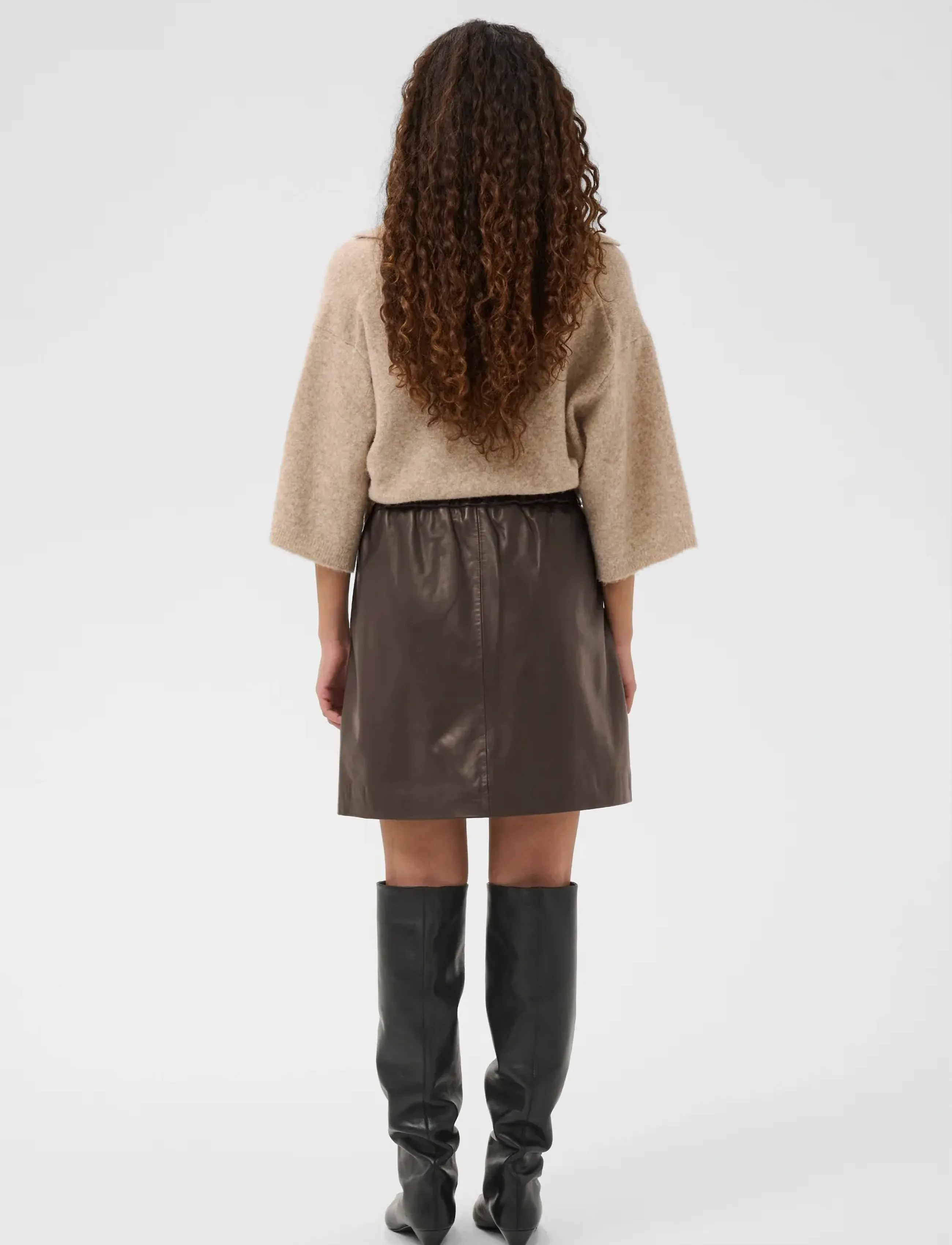 InWear - WookIW Short Skirt - lædernederdele - coffee bean - 4