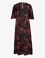 RidaIW Yen Dress - COFFEE BROWN STRUCTURE WALL