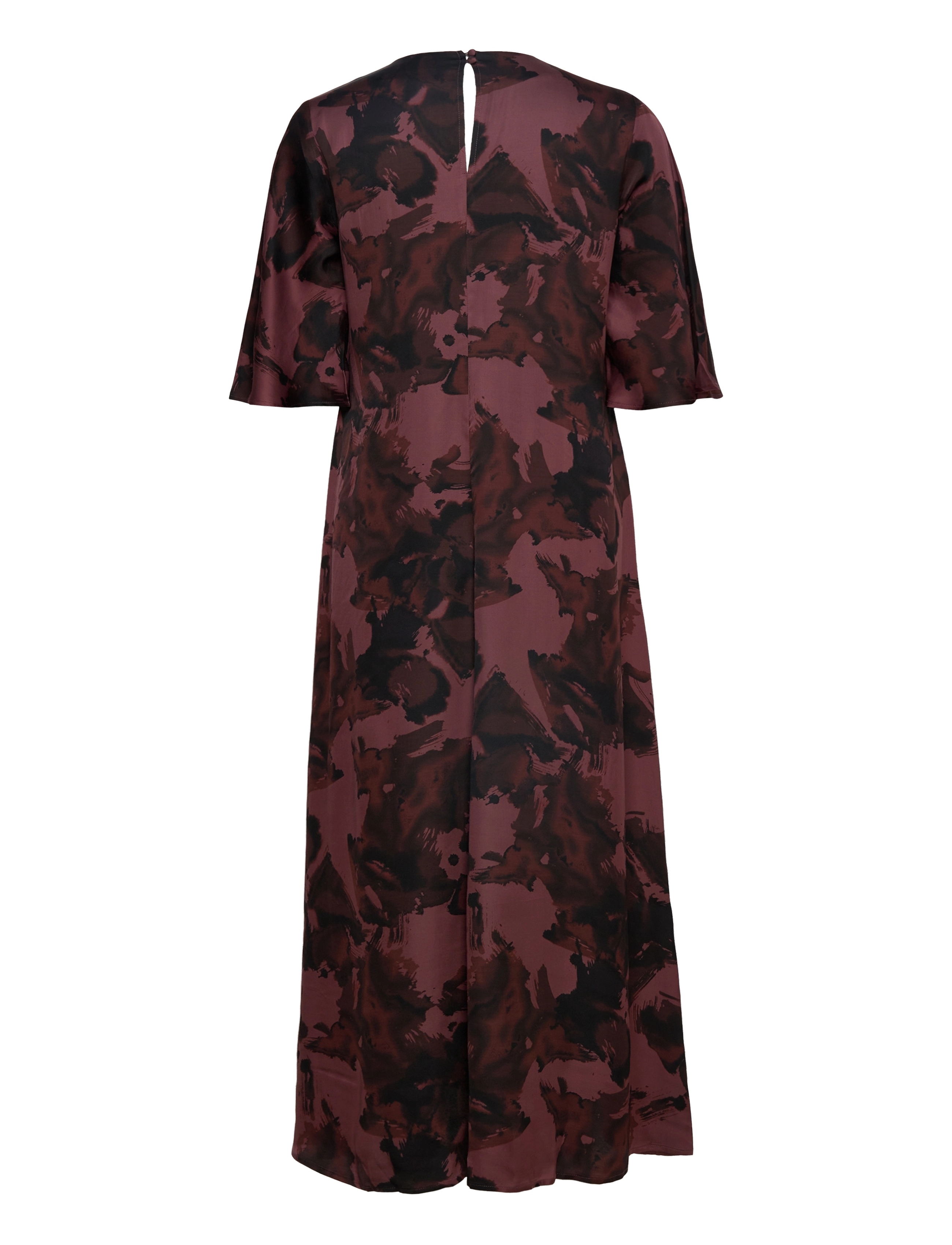 InWear - RidaIW Yen Dress - midikleider - coffee brown structure wall - 2