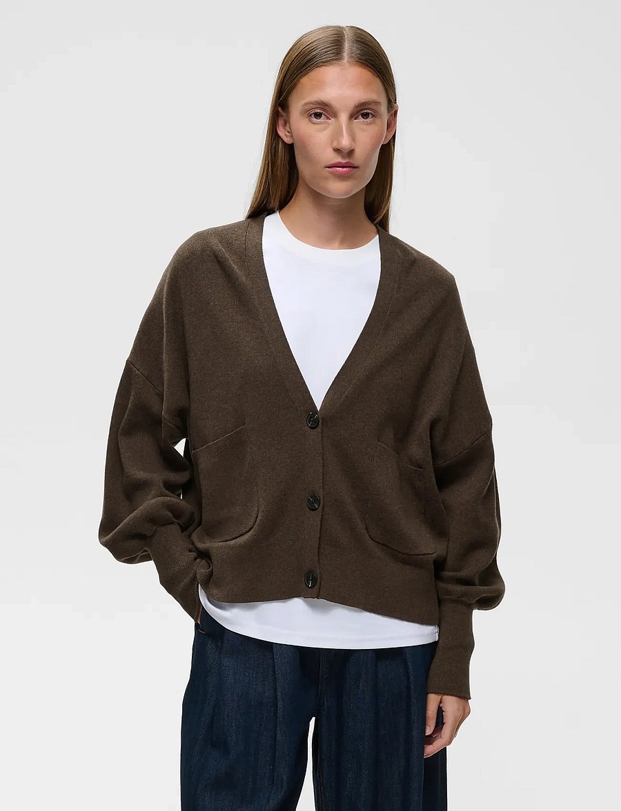 InWear - TenleyIW Ino-shape Cardigan - cardigans - chocolate brown melange - 0