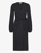 CatjaIW Wrap Dress - BLACK