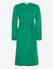 CatjaIW Wrap Dress - EMERALD GREEN