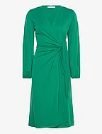 CatjaIW Wrap Dress - EMERALD GREEN