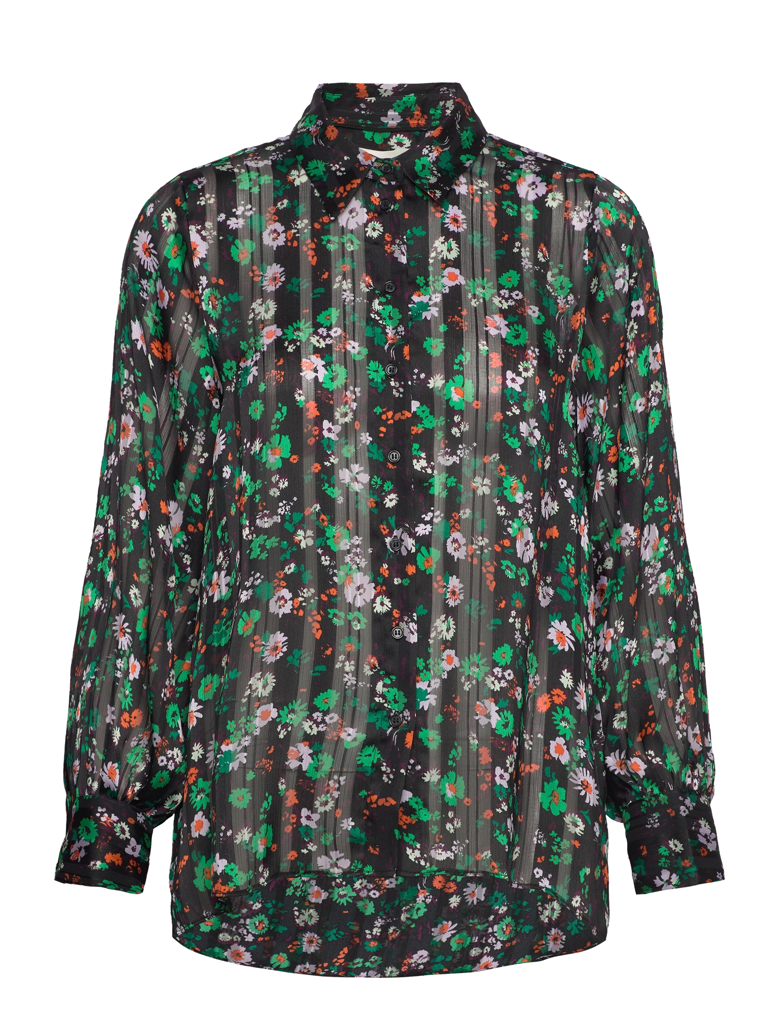 InWear SeciaIW Shirt - Transitional Layering - GREEN MULTICOLOUR FLOWER / black