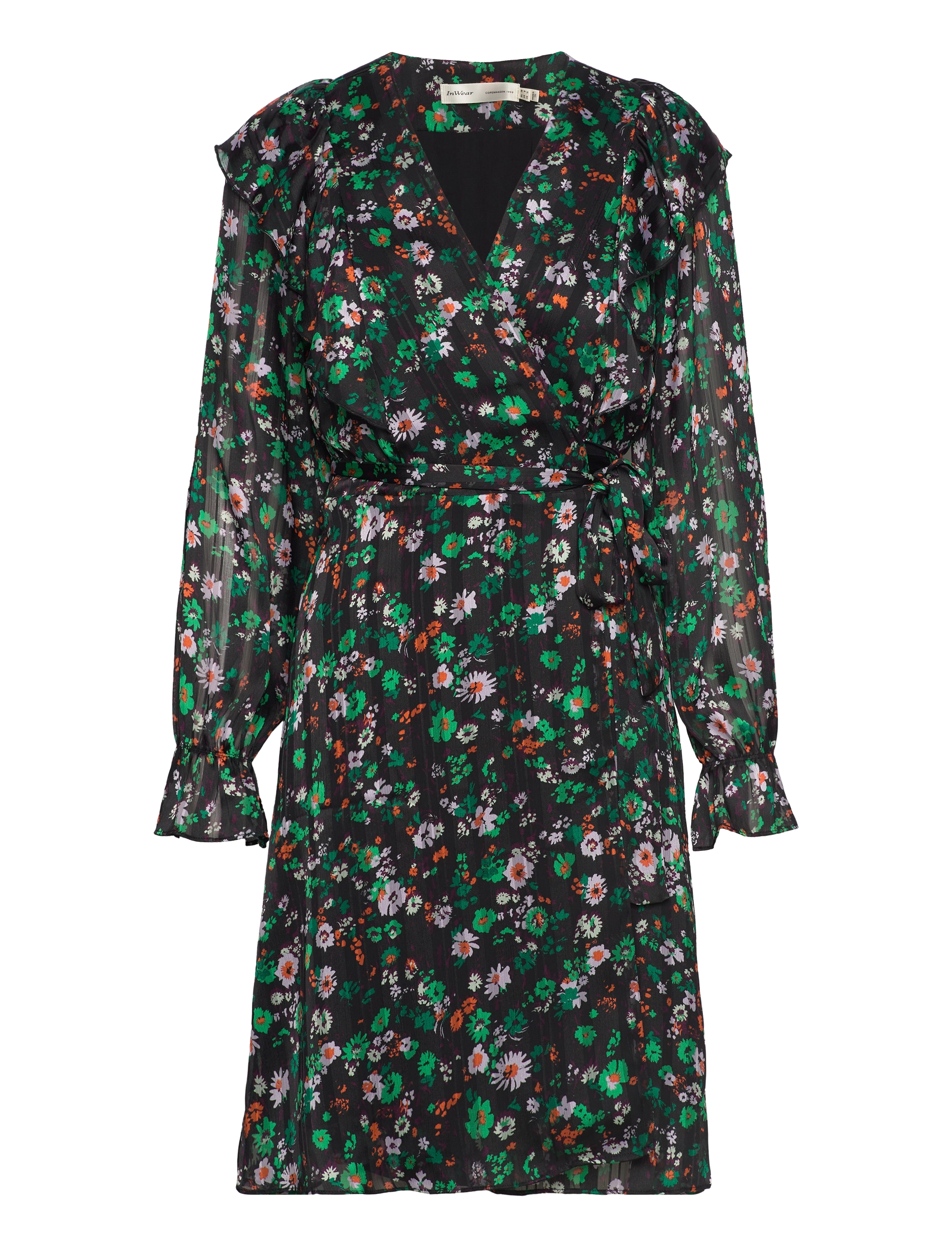 InWear - SeciaIW Wrap Dress - green multicolour flower - 1