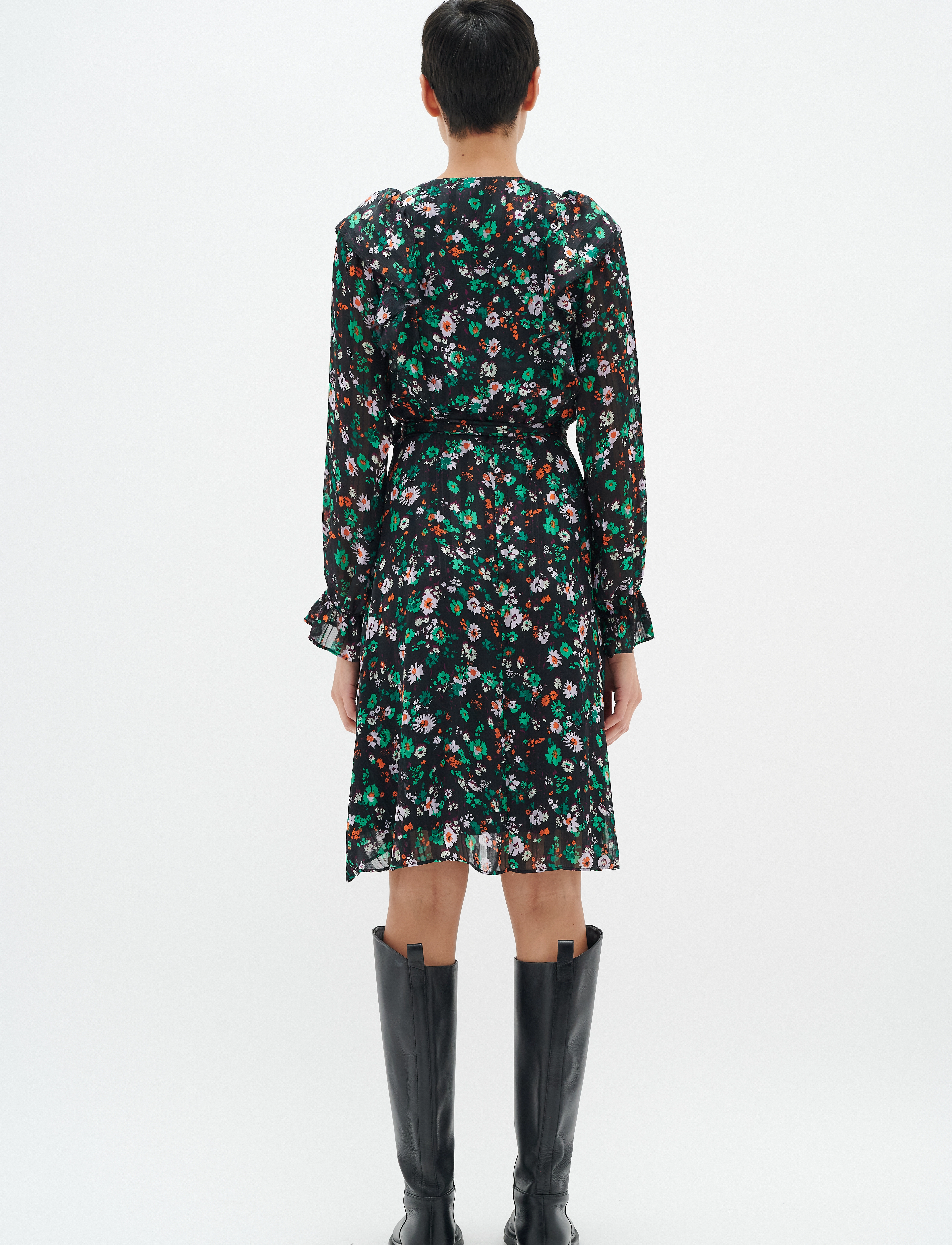 InWear - SeciaIW Wrap Dress - green multicolour flower - 4