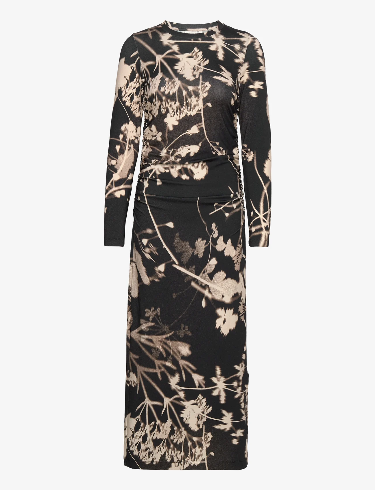 InWear - RuthIW Print Dress - midi kjoler - black large flower silhouette - 0
