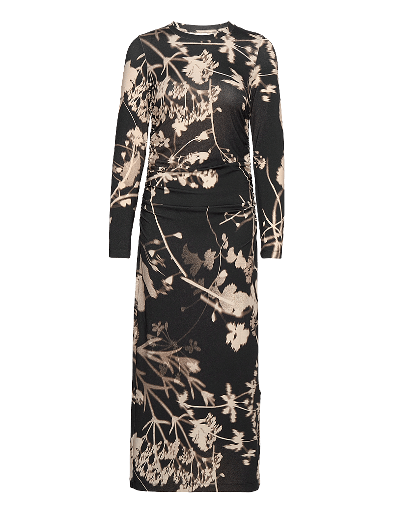 InWear - RuthIW Print Dress - midikleidid - black large flower silhouette - 1
