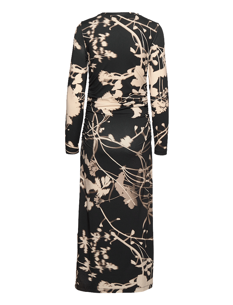 InWear - RuthIW Print Dress - midikleidid - black large flower silhouette - 2