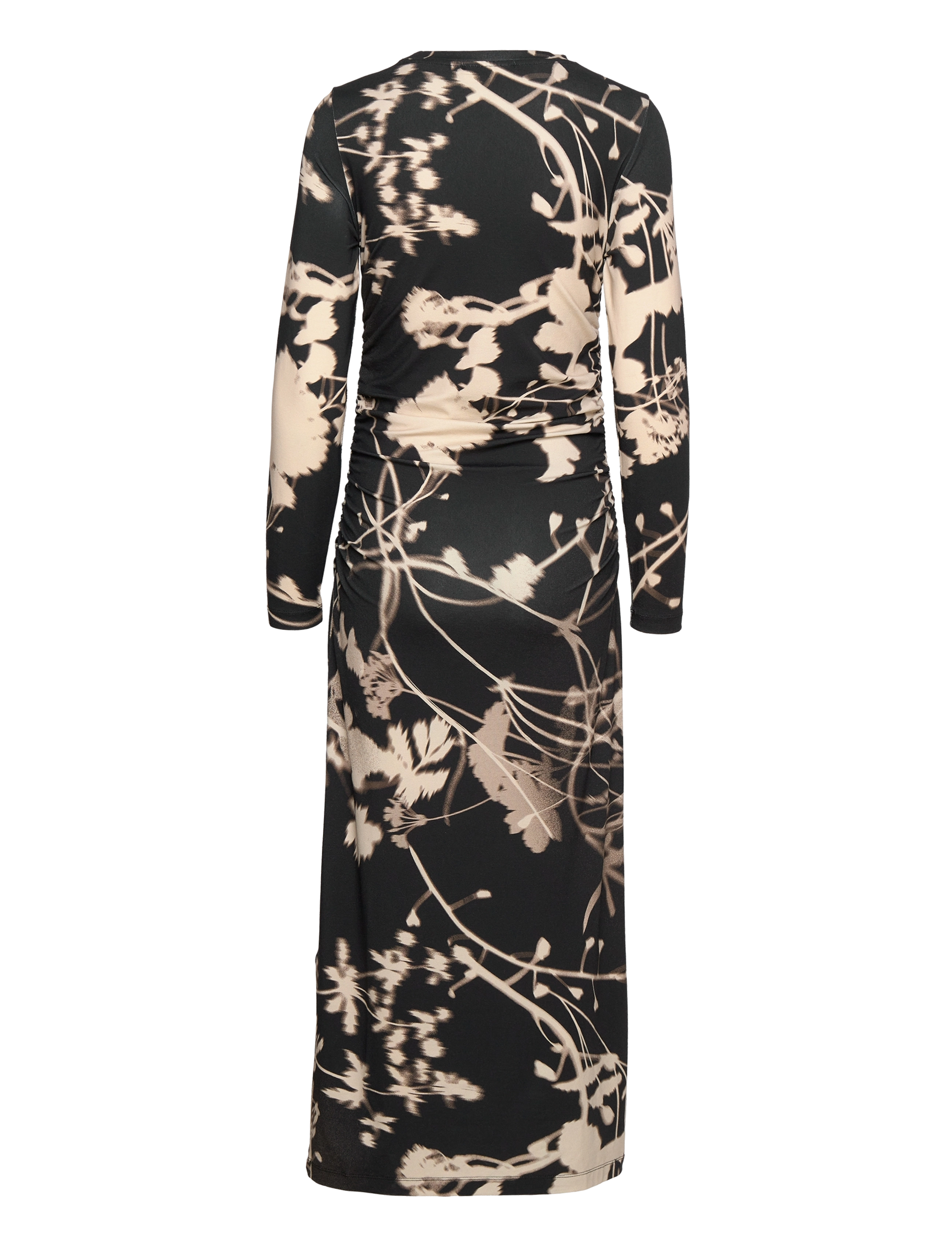 InWear - RuthIW Print Dress - midikleider - black large flower silhouette - 2