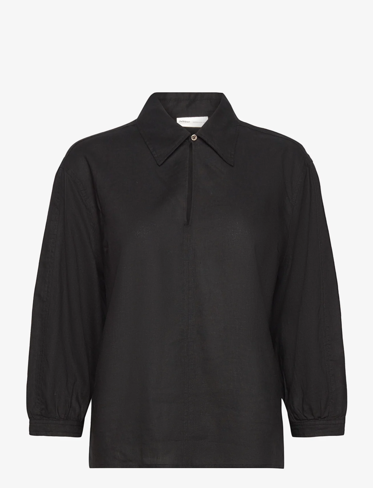 InWear - AmosIW Blouse - long-sleeved blouses - black - 0