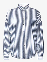 InWear - AmosIW Kiko Shirt - langermede skjorter - blue stripes - 0