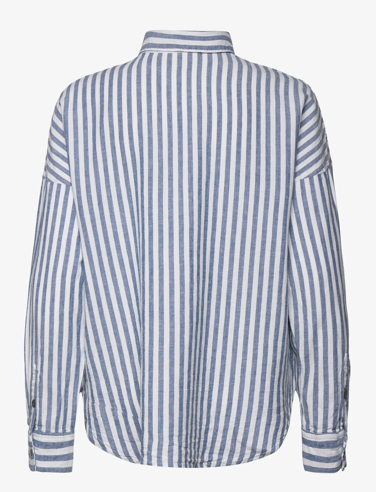InWear - AmosIW Kiko Shirt - langermede skjorter - blue stripes - 1