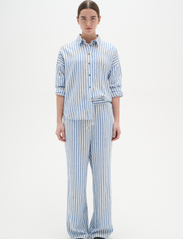 InWear - AmosIW Pants - hørbukser - blue stripes - 3