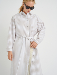 InWear - AkiraIW Dress - shirt dresses - neutral stripes - 2