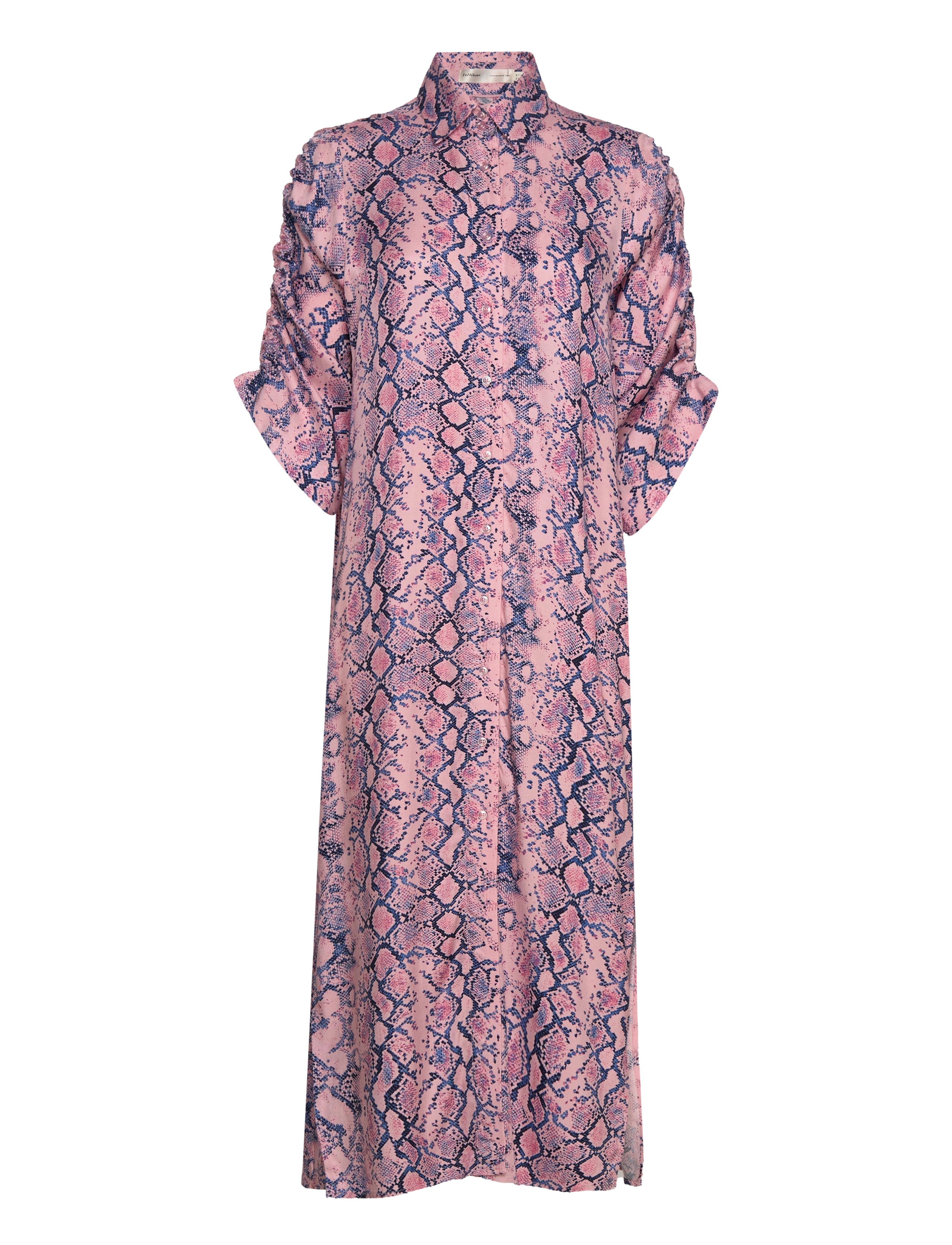 InWear - DwynIW Dress - skjortklänningar - pink oversized snake - 2