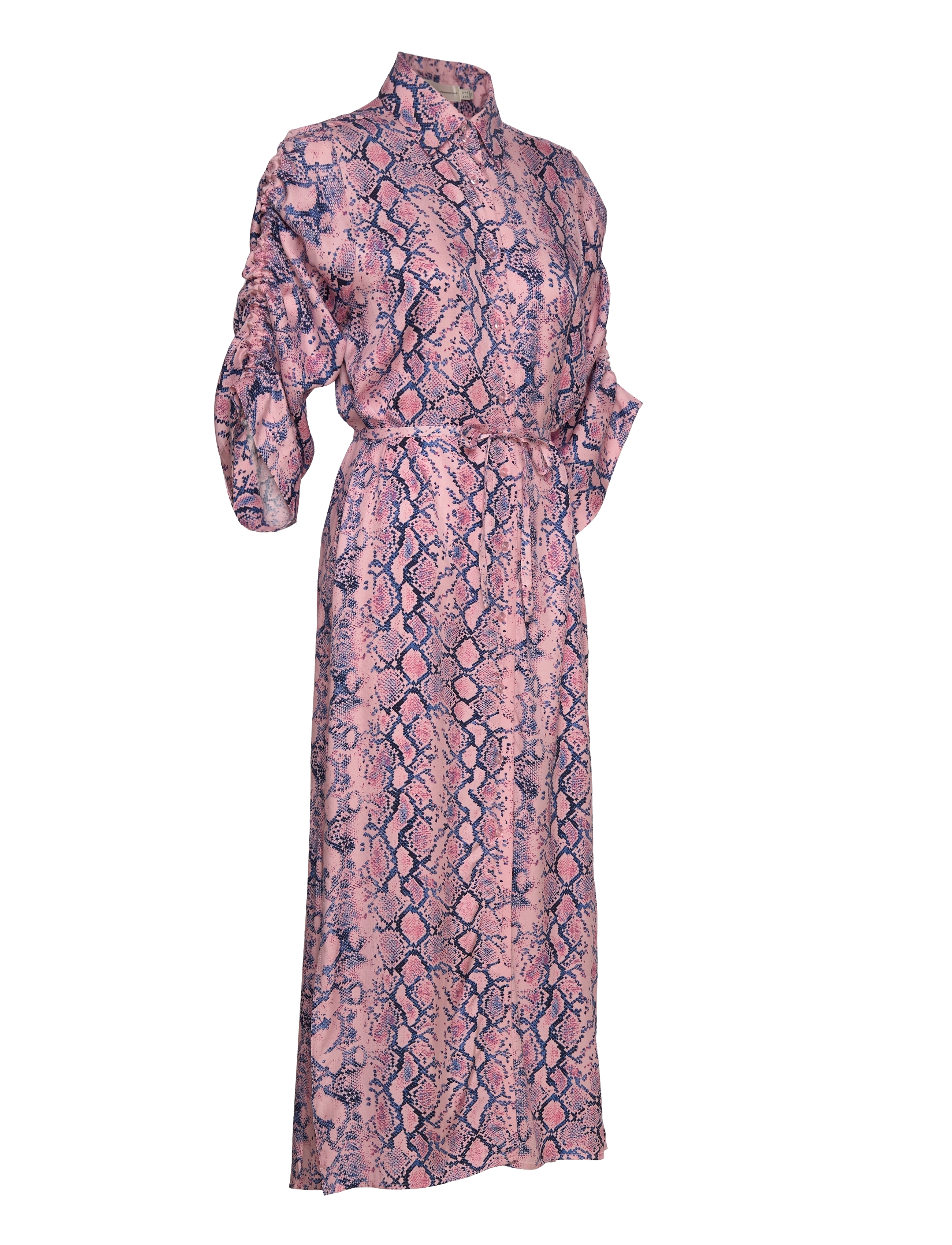 InWear - DwynIW Dress - skjortklänningar - pink oversized snake - 4