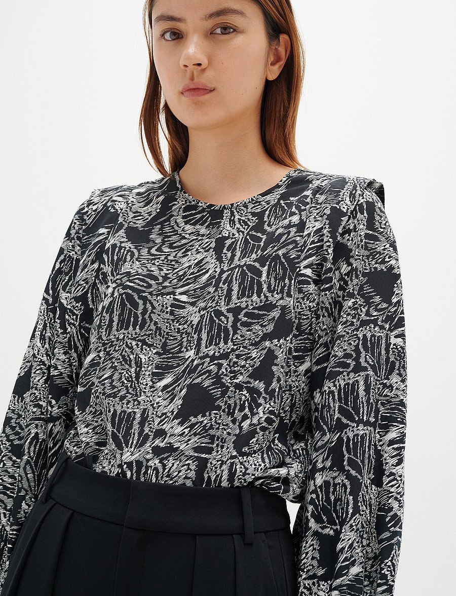 InWear - DamaraIW Blouse - blouses à manches longues - graphic abstract butterfly - 0