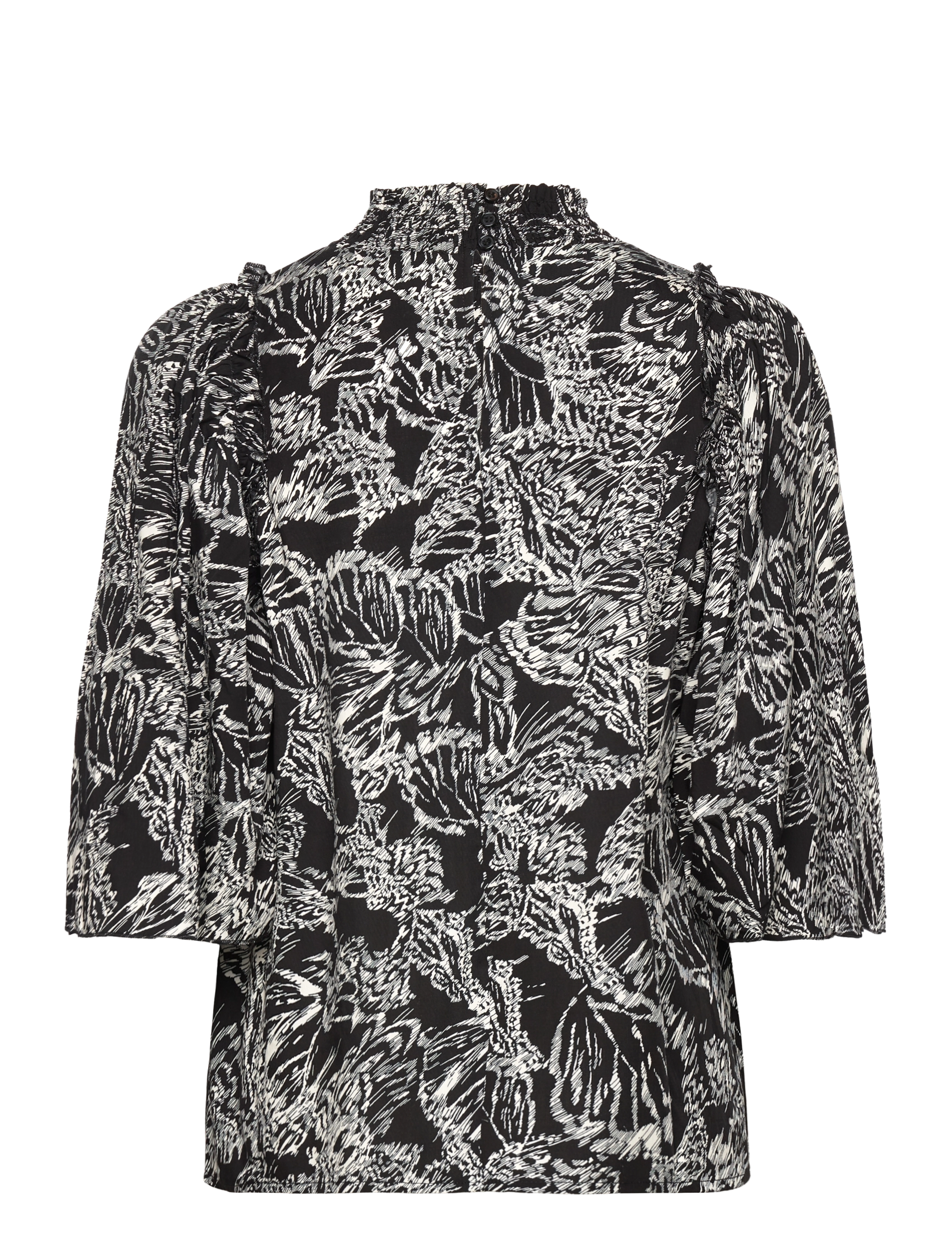 InWear - DamaraIW Smock Blouse - kurzämlige blusen - graphic abstract butterfly - 2