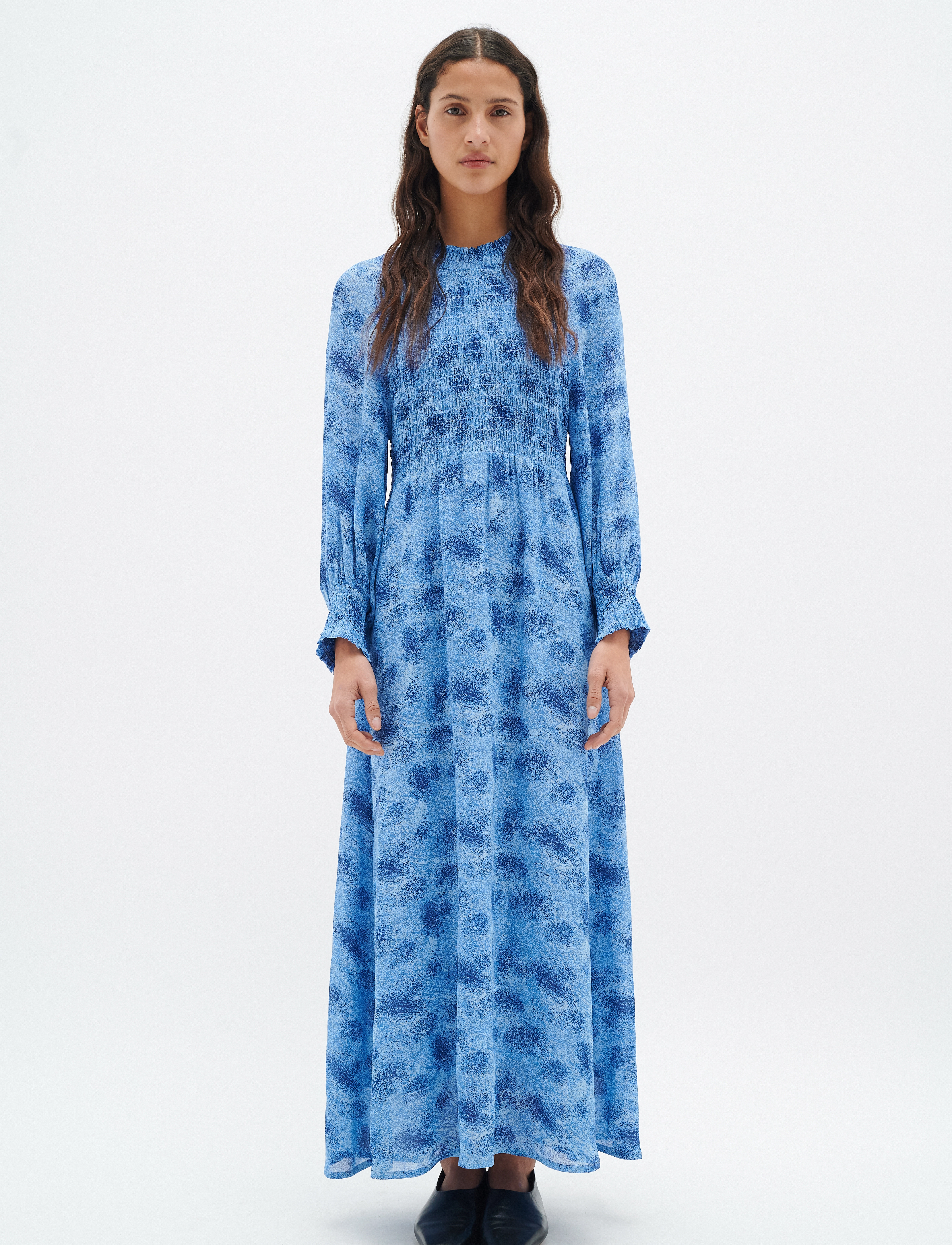InWear - DavilaIW Long Dress - maxi kjoler - blue dancing wall - 3