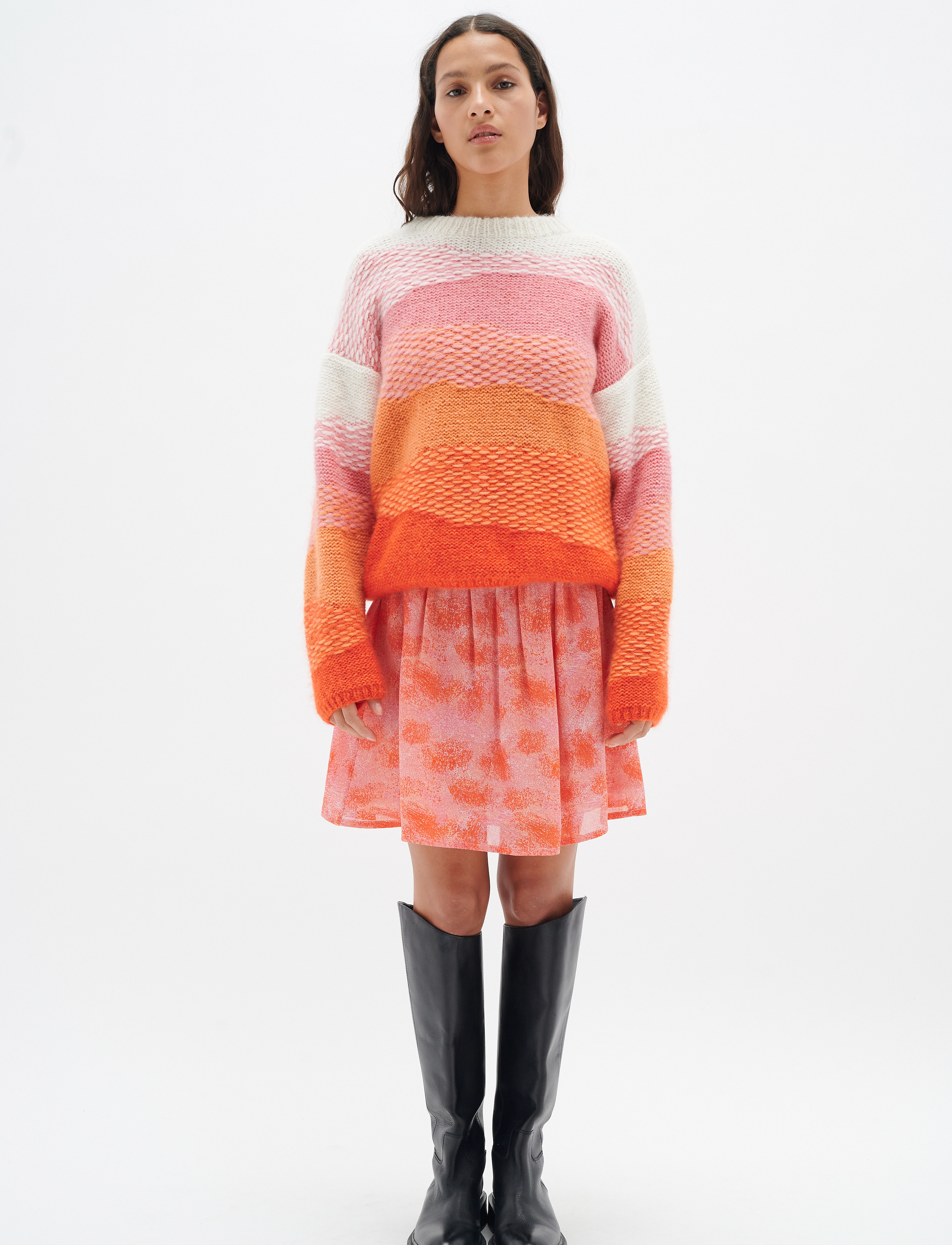 InWear - DavilaIW Skirt - korte nederdele - pink dancing wall - 3