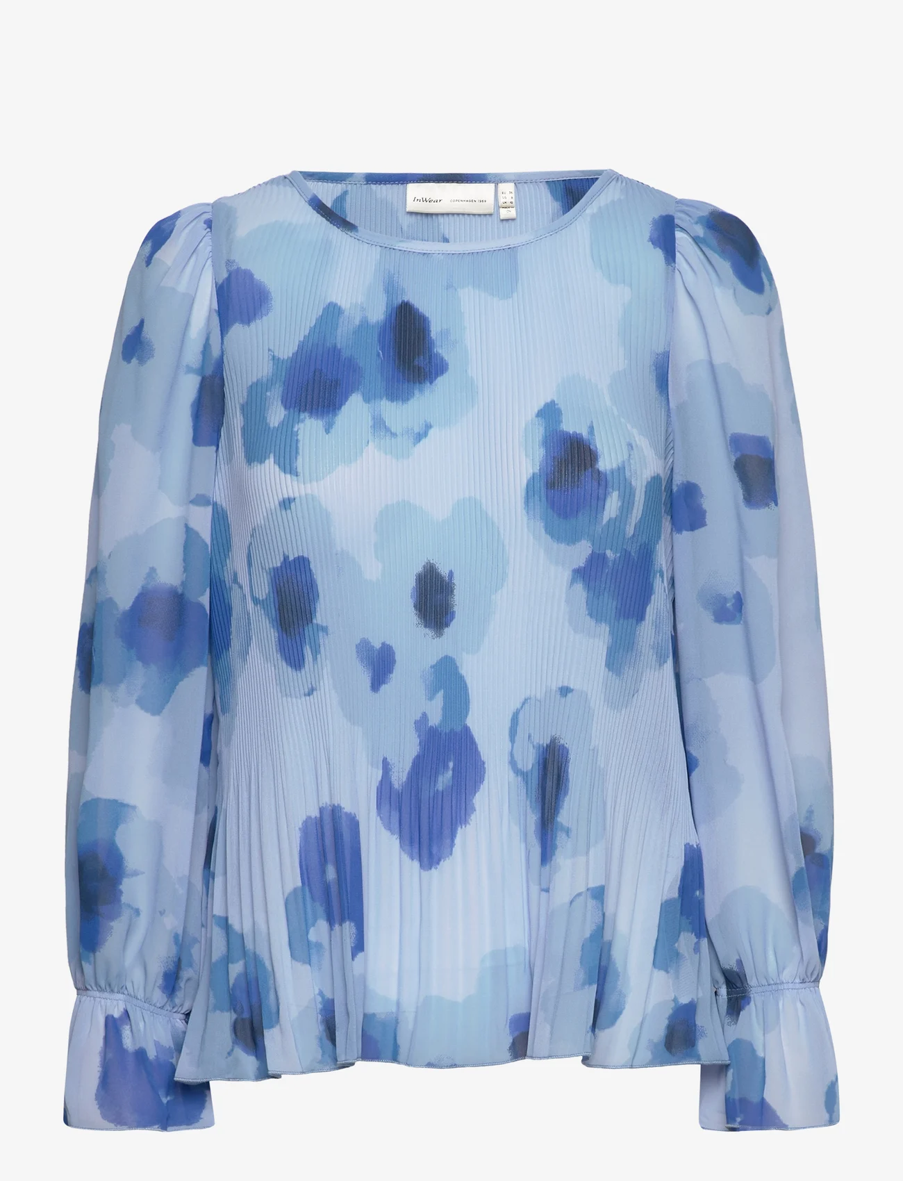 InWear - DesdraIW Blouse - long-sleeved blouses - blue poetic flower - 0