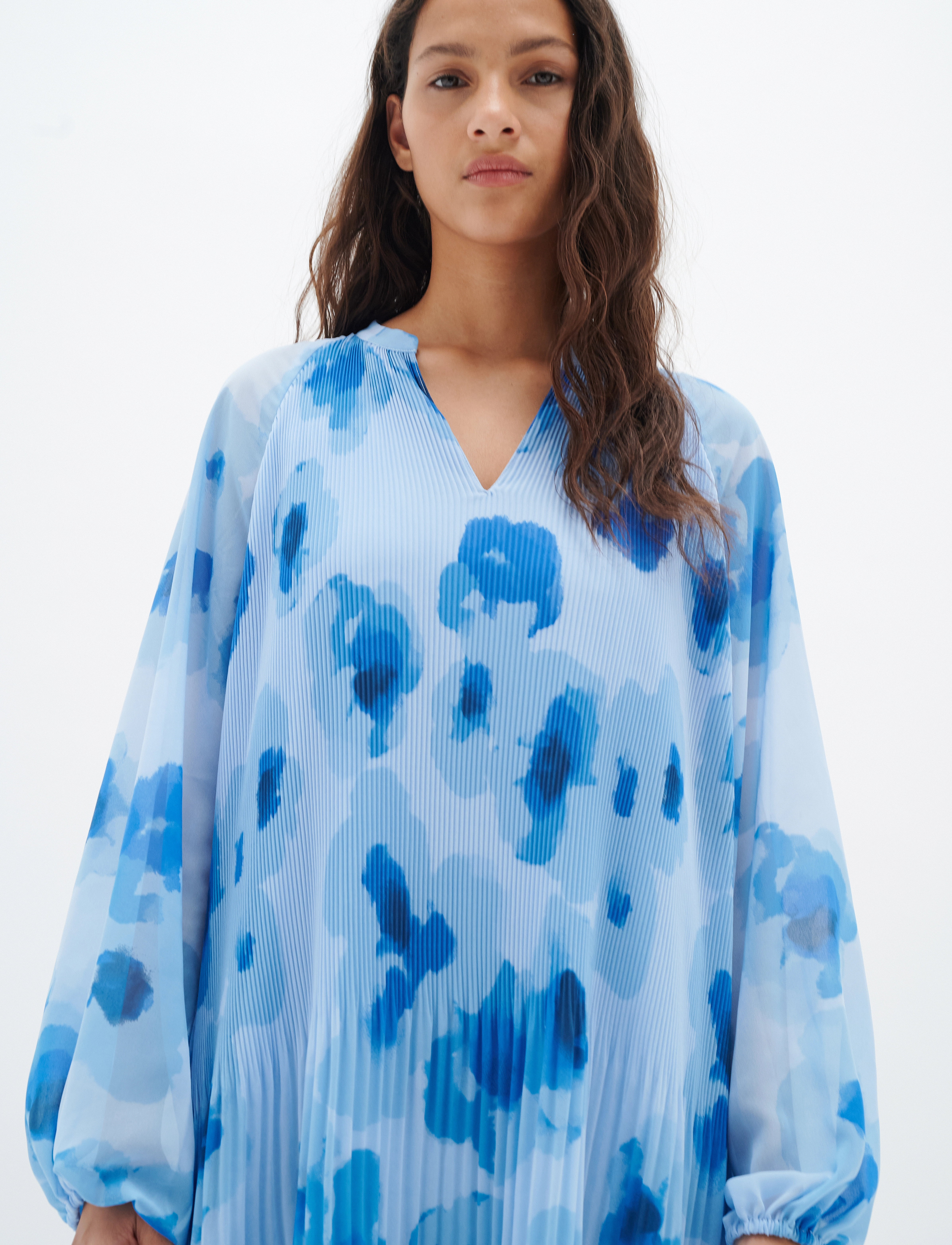 InWear DesdraIW Short Dress - Hemdkleider - BLUE POETIC FLOWER / blue