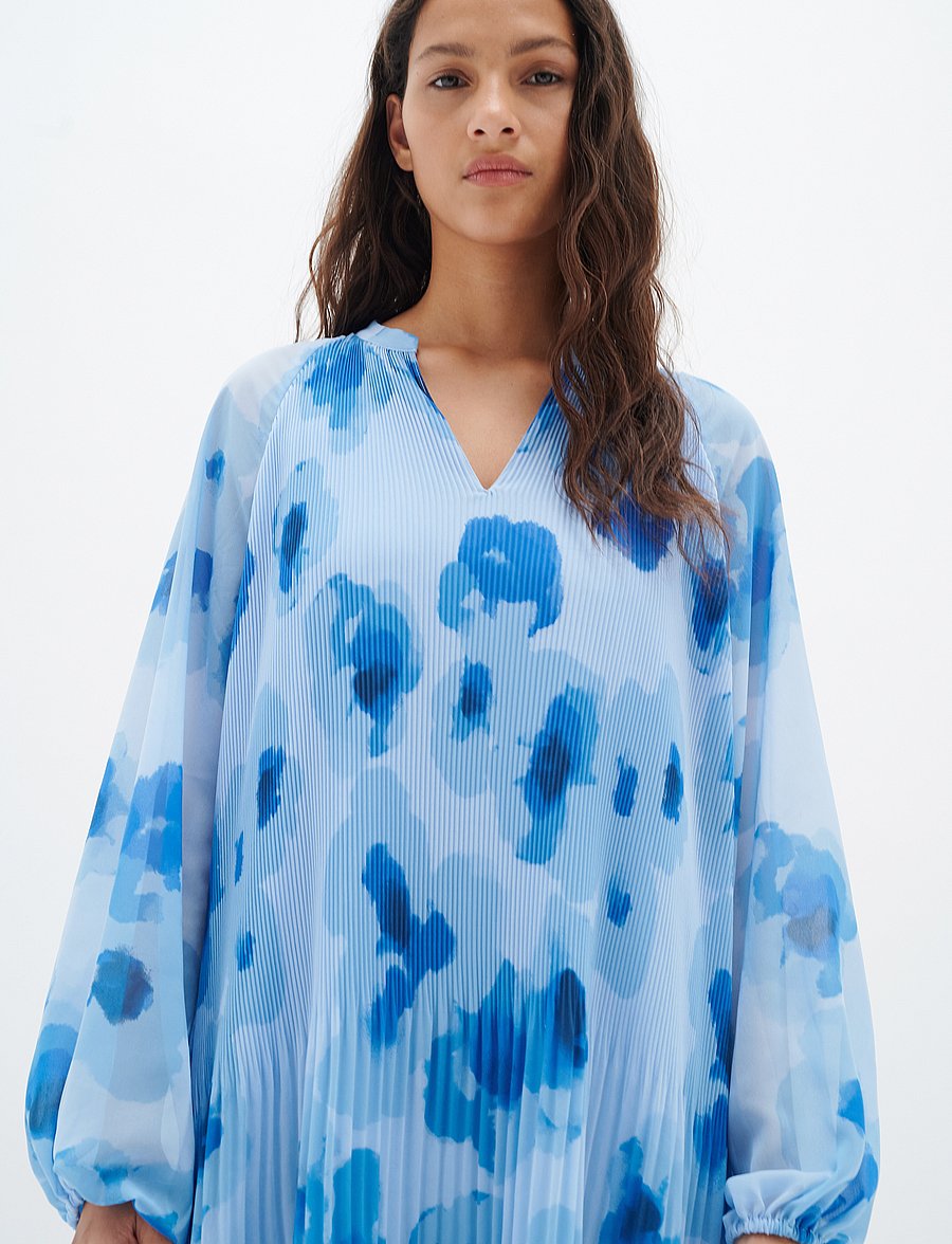 InWear - DesdraIW Short Dress - hemdkleider - blue poetic flower - 0