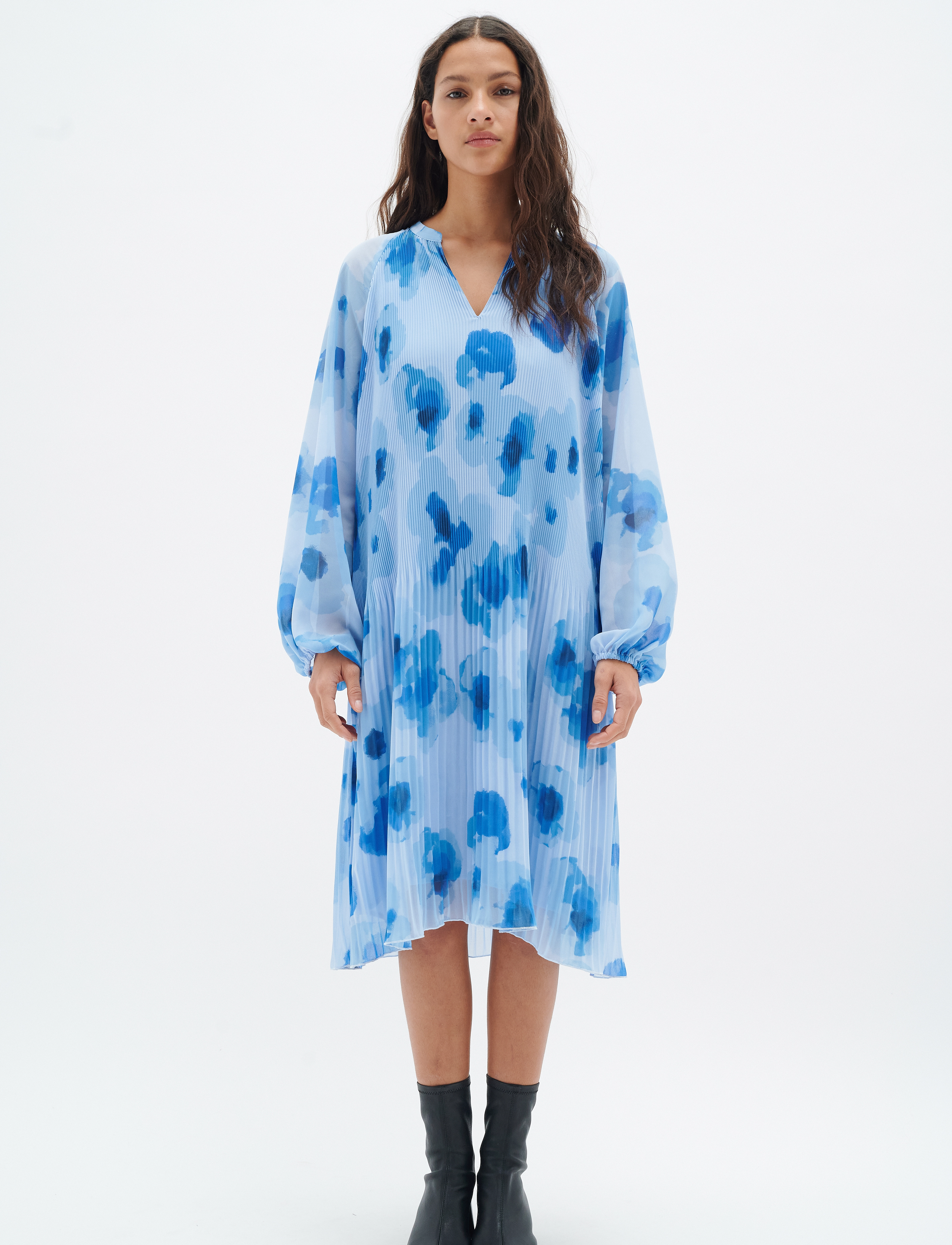 InWear - DesdraIW Short Dress - hemdkleider - blue poetic flower - 3