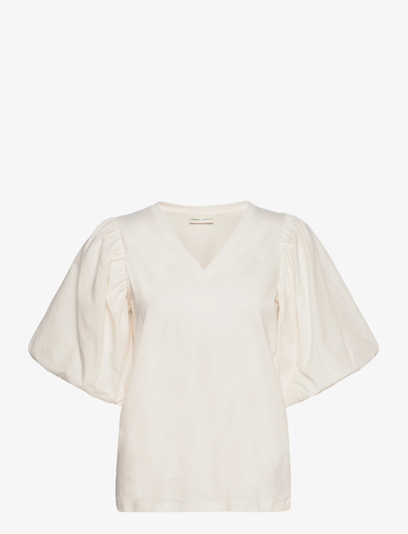 InWear - UmeIW V-neck - short-sleeved blouses - whisper white - 0