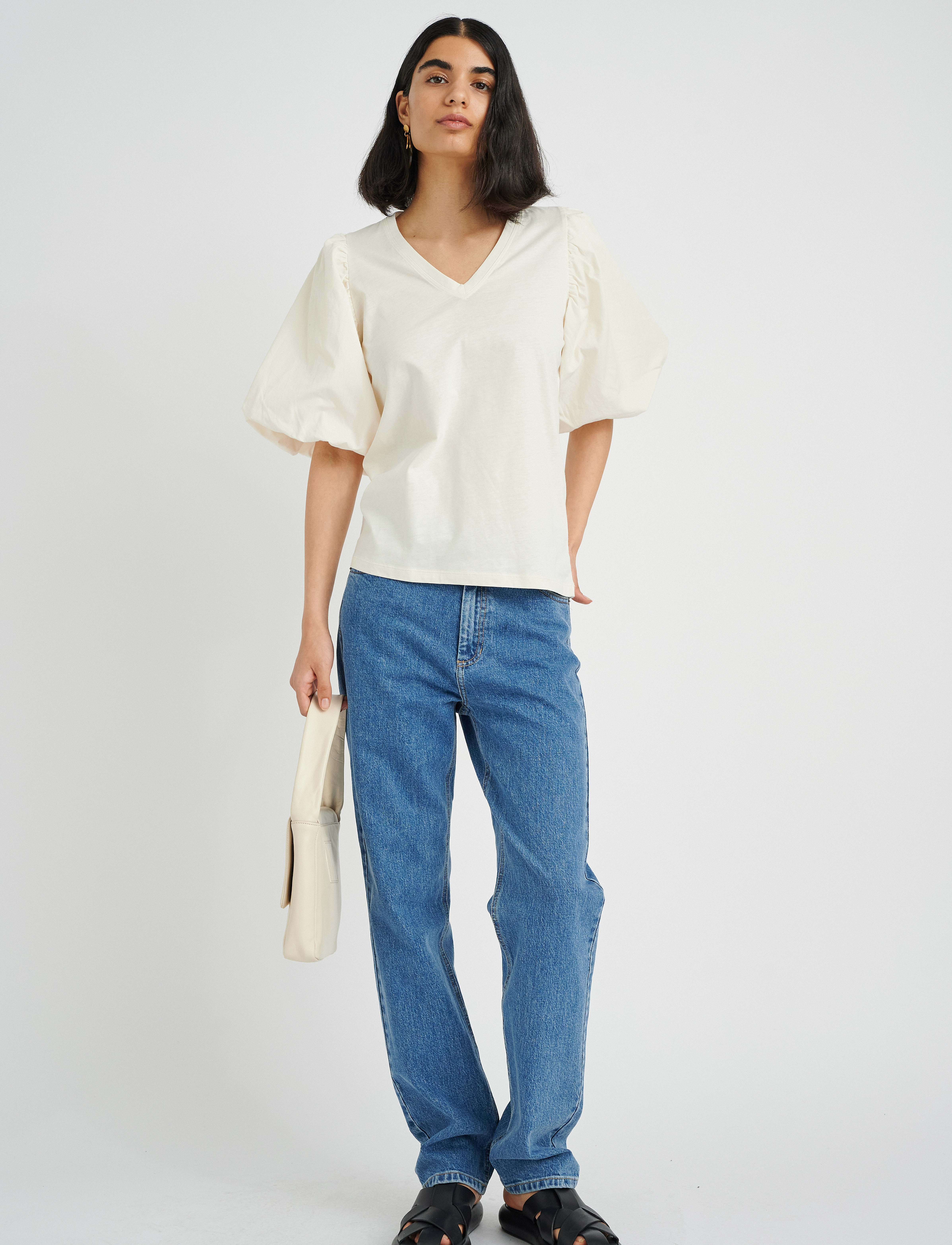 InWear - UmeIW V-neck - kortærmede bluser - whisper white - 3