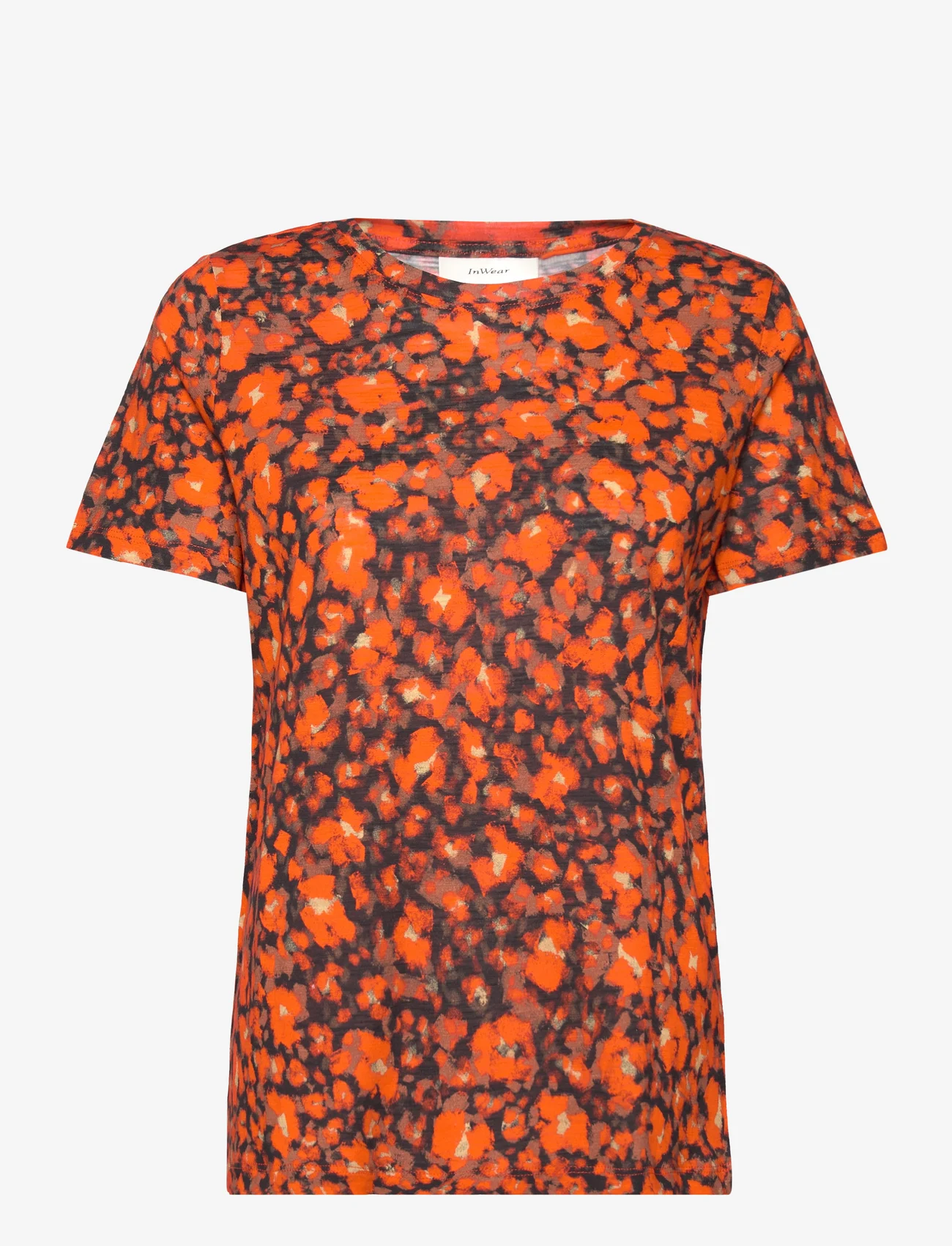 InWear - AlmaIW Print Tshirt - t-shirts - cherry tomato painted flower - 1