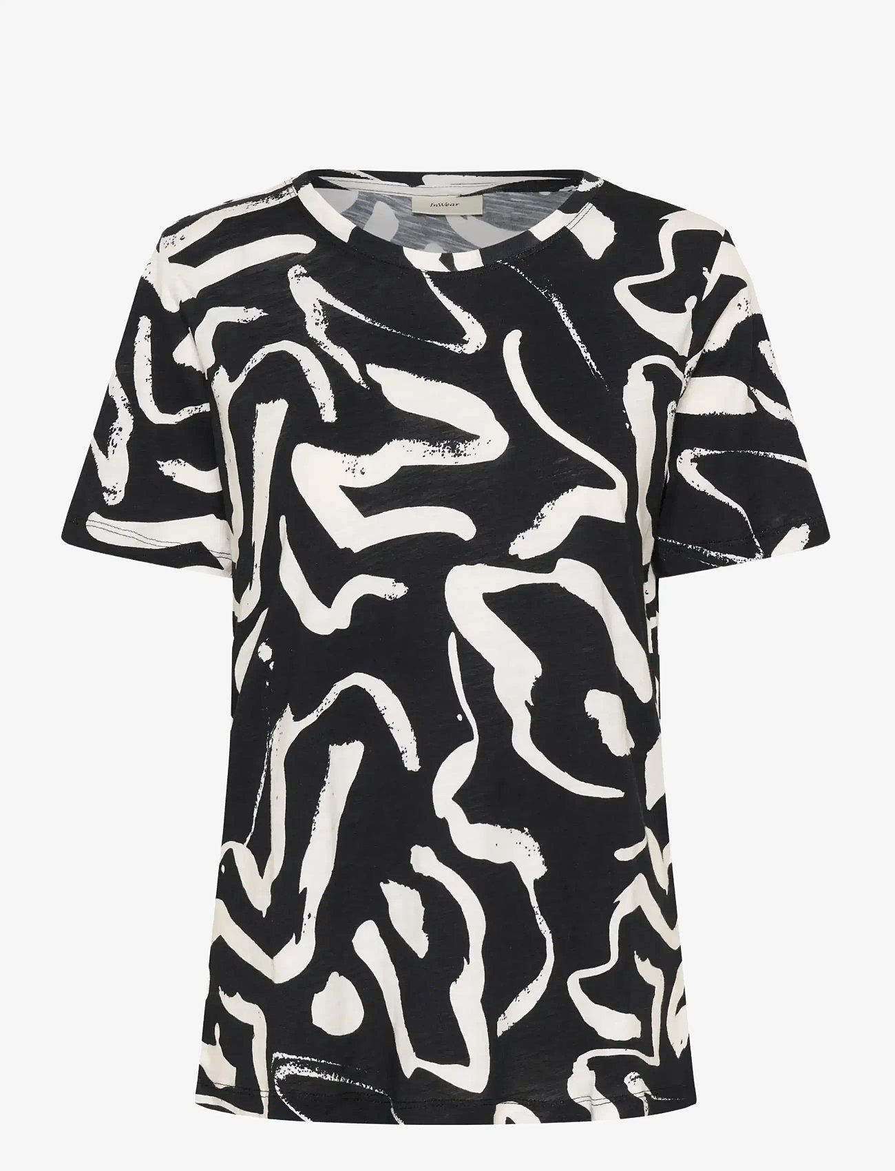InWear - ALMAIW PRINT TSHIRT - t-shirts - black art strokes 1 - 1