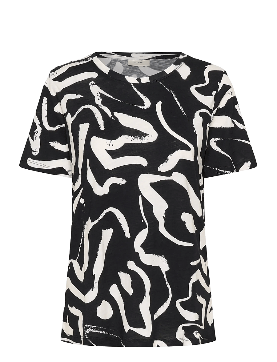 InWear - ALMAIW PRINT TSHIRT - t-särgid - black art strokes 1 - 1