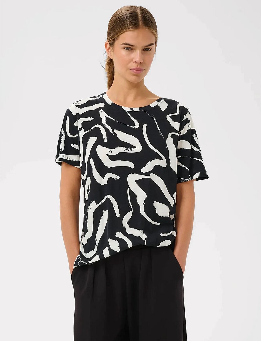 InWear - ALMAIW PRINT TSHIRT - t-särgid - black art strokes 1 - 0