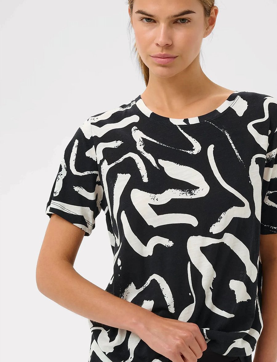 InWear - ALMAIW PRINT TSHIRT - t-särgid - black art strokes 1 - 5