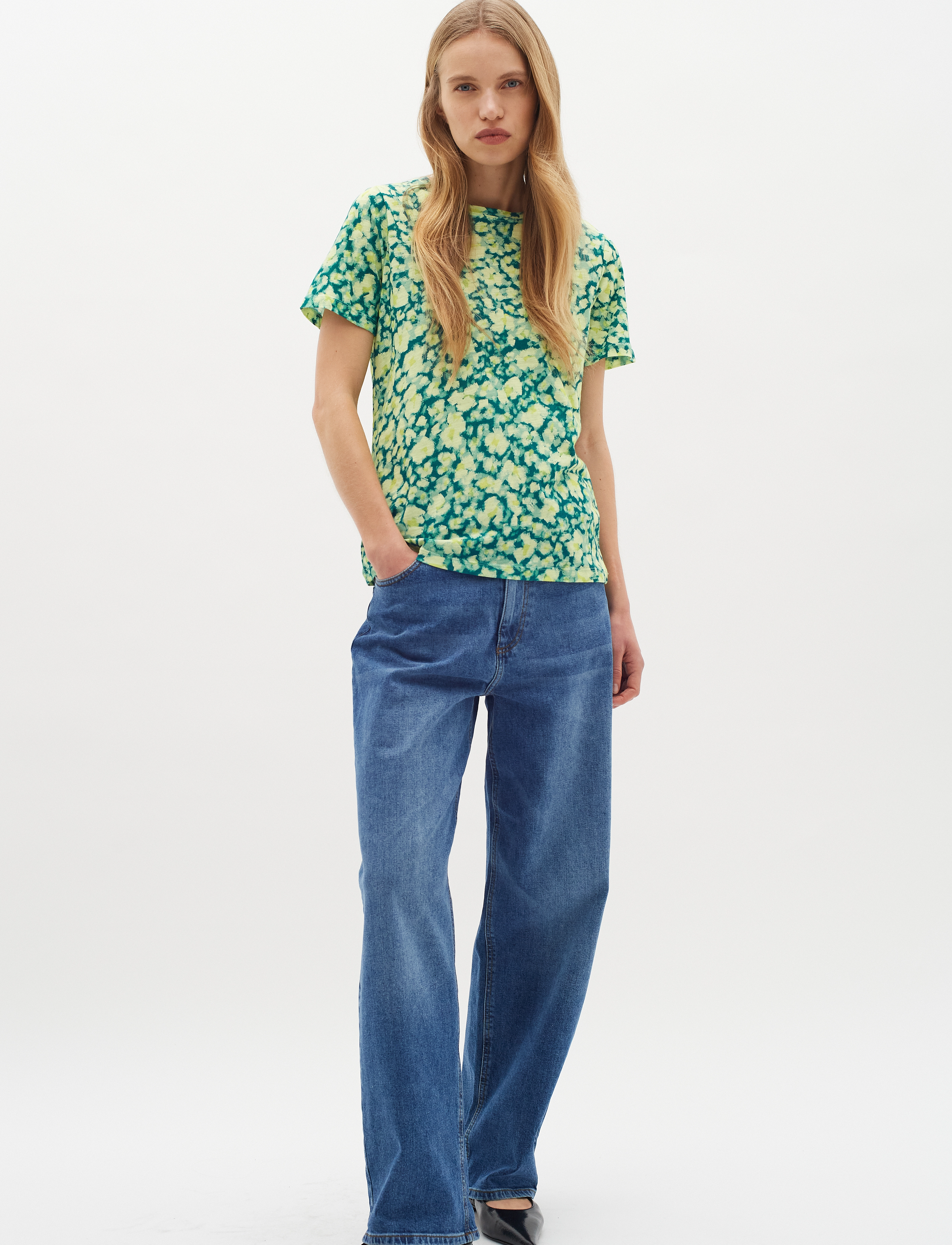 InWear - ALMAIW PRINT TSHIRT - laveste priser - green painted flower - 3