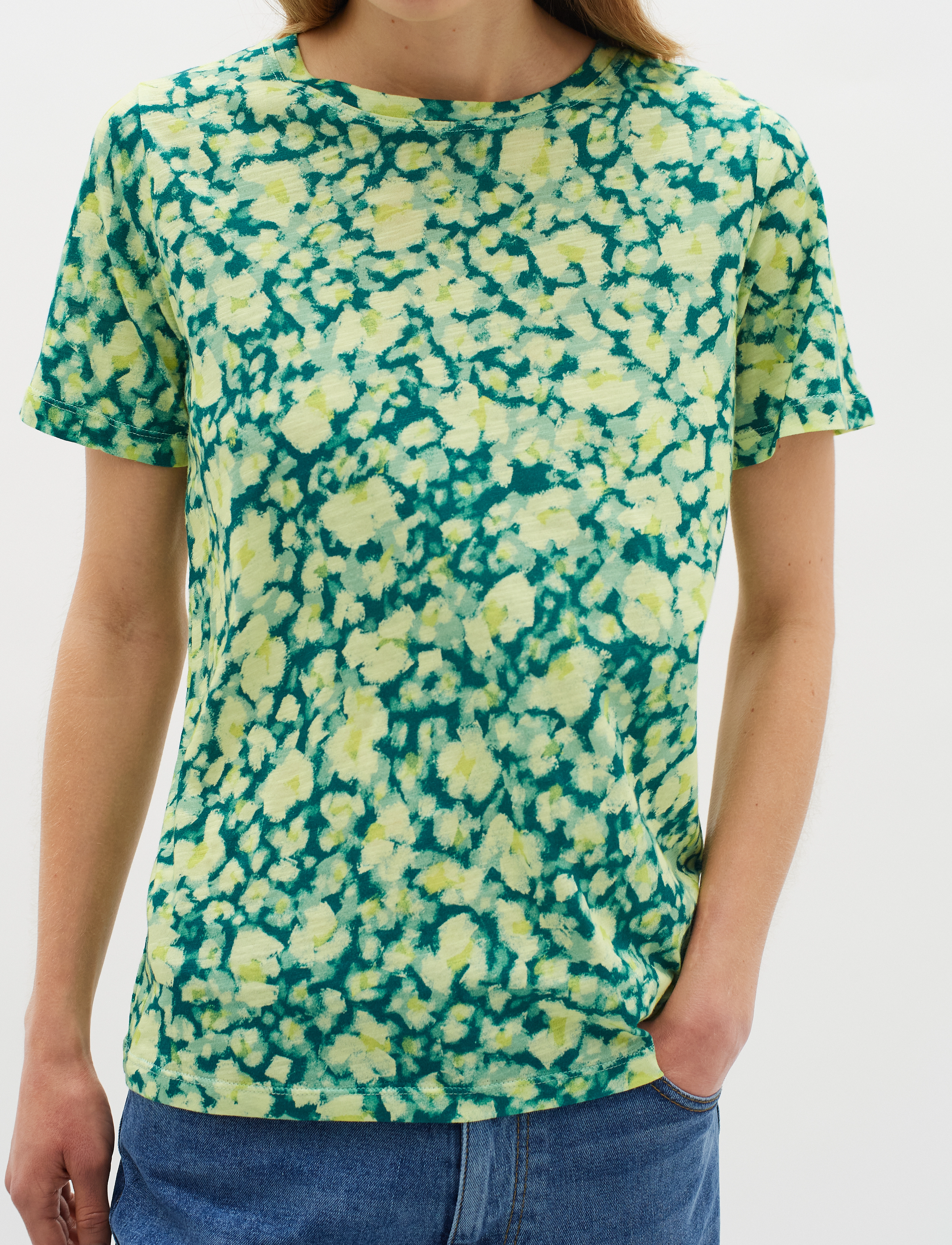 InWear - ALMAIW PRINT TSHIRT - laveste priser - green painted flower - 5