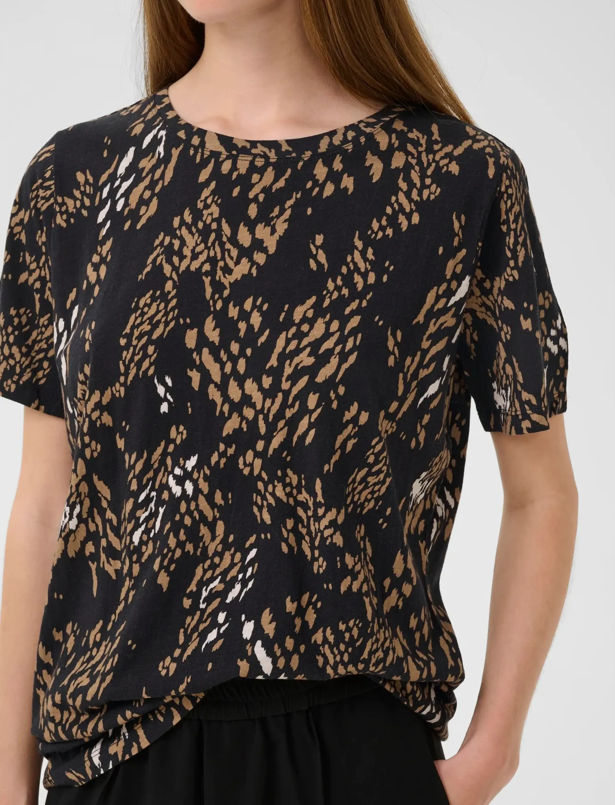 InWear - ALMAIW PRINT TSHIRT - t-shirts - leonora black - 5
