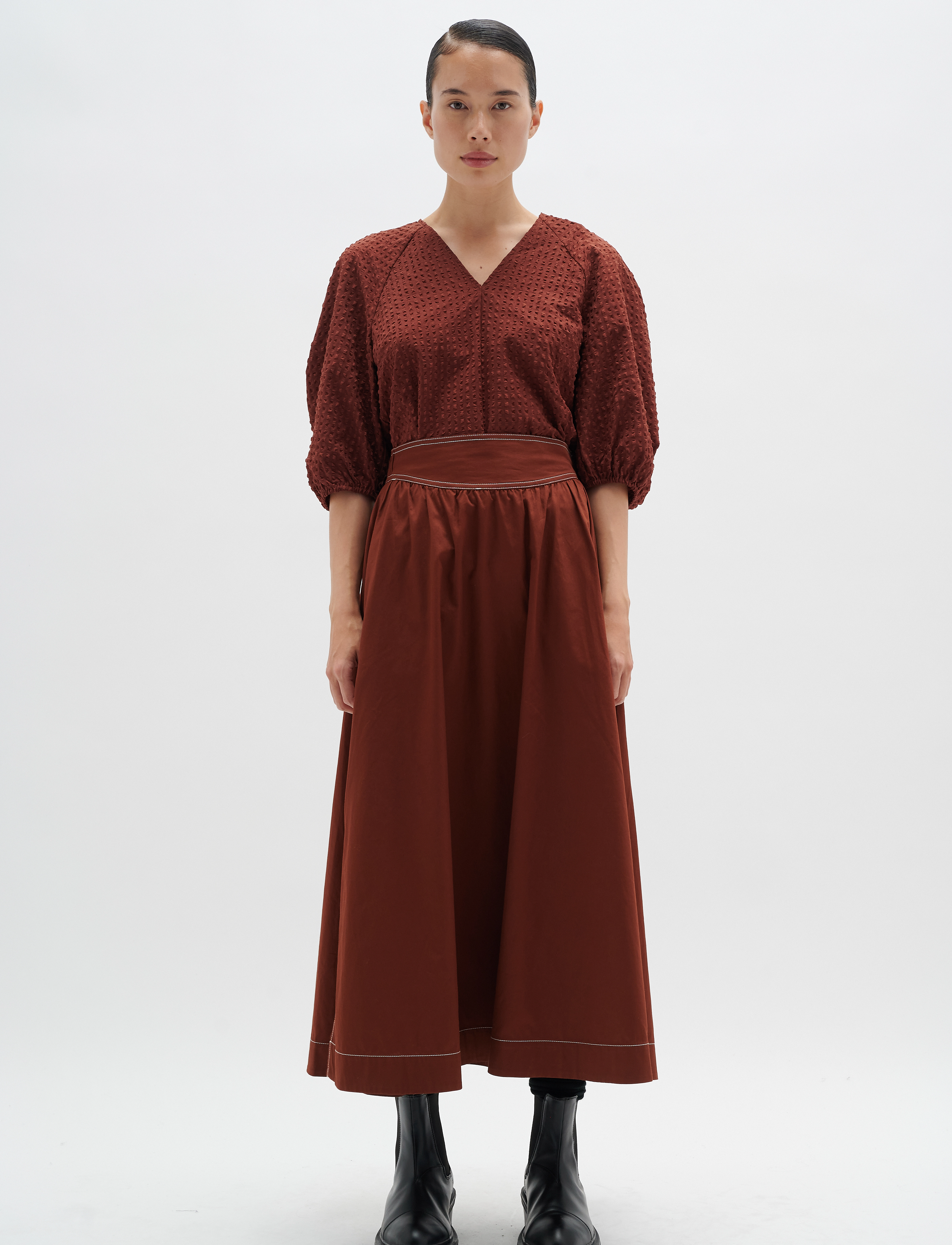 InWear - EdenaIW Top - kurzärmelige blusen - cherry mahogany - 3