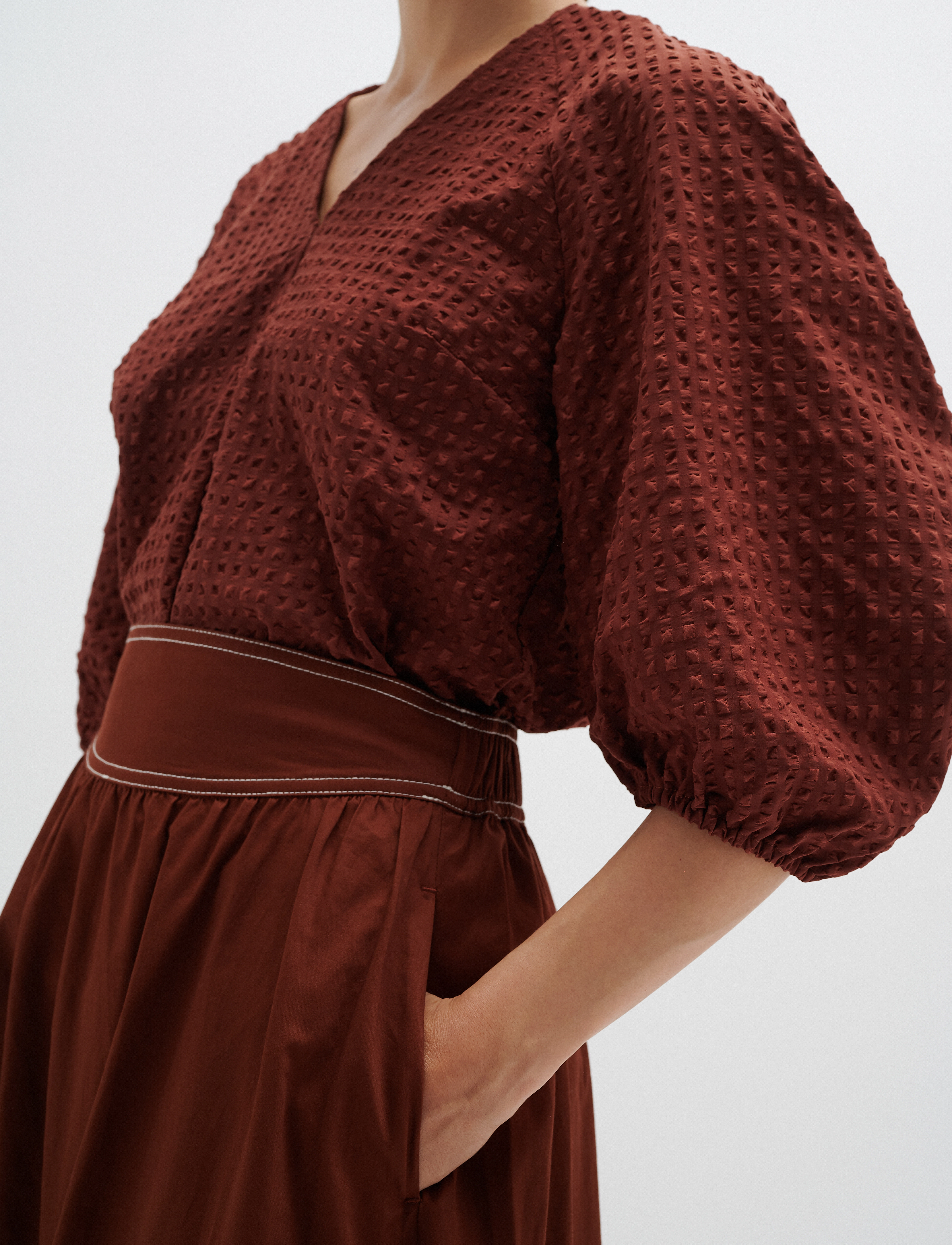 InWear - EdenaIW Top - kurzärmelige blusen - cherry mahogany - 5