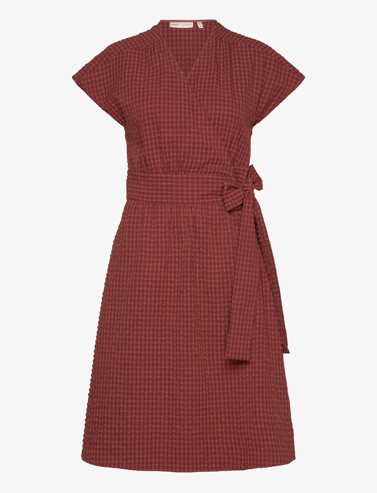 InWear - EdenaIW Wrap Dress - susiaučiamosios suknelės - cherry mahogany - 0