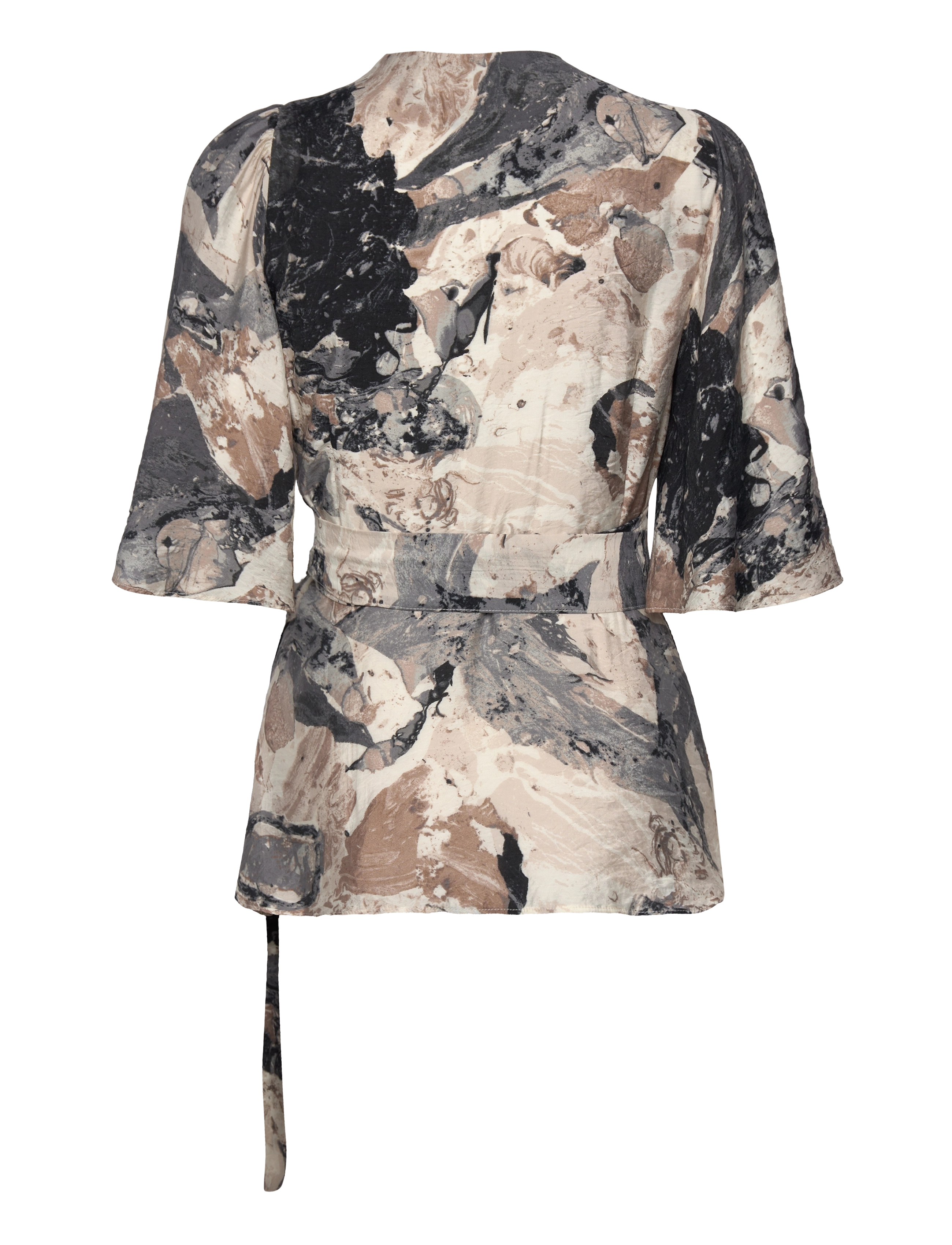 InWear - ElitaIW Wrap Top - graffiti wall grey - 2