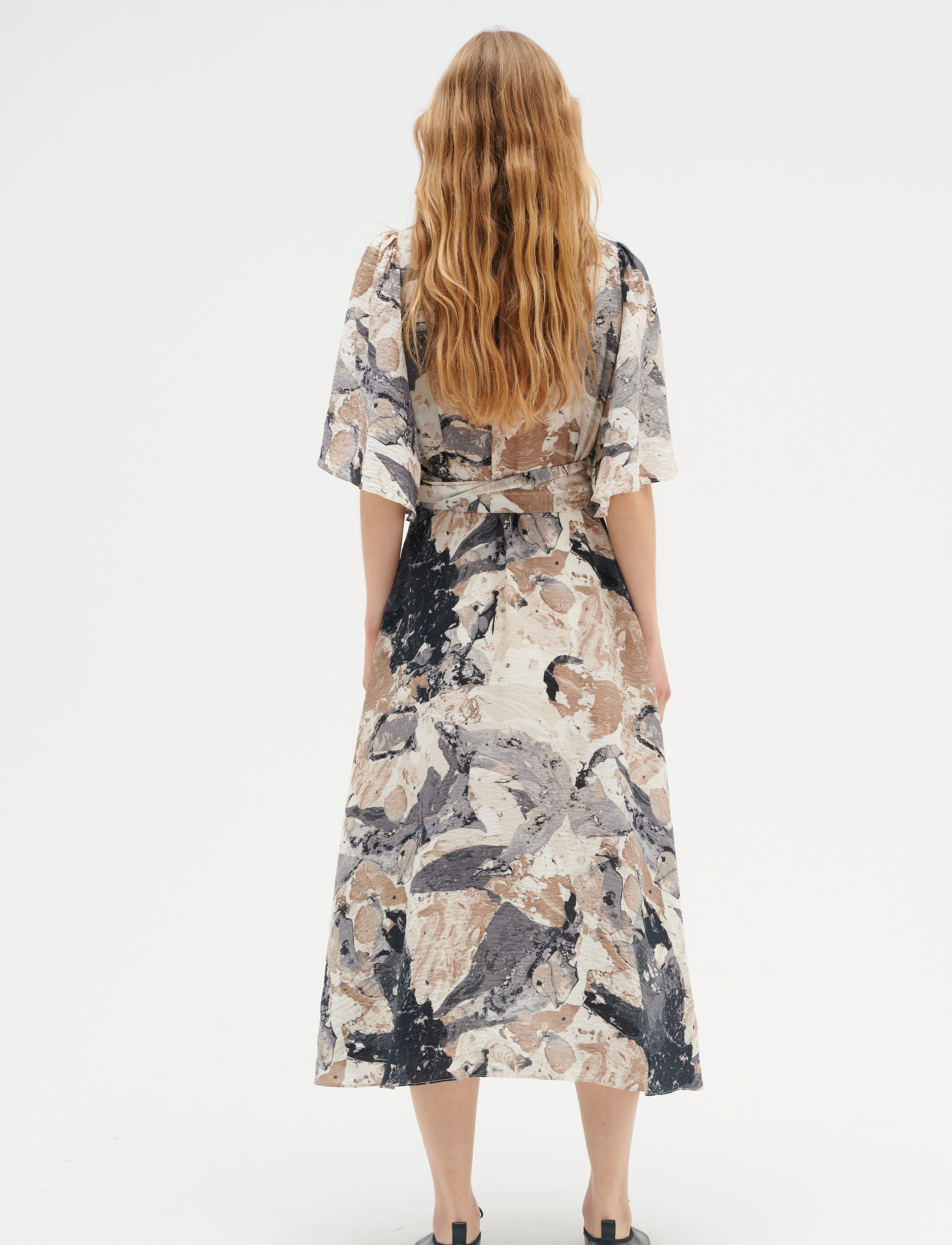 InWear - ElitaIW Wrap Dress - graffiti wall grey - 4