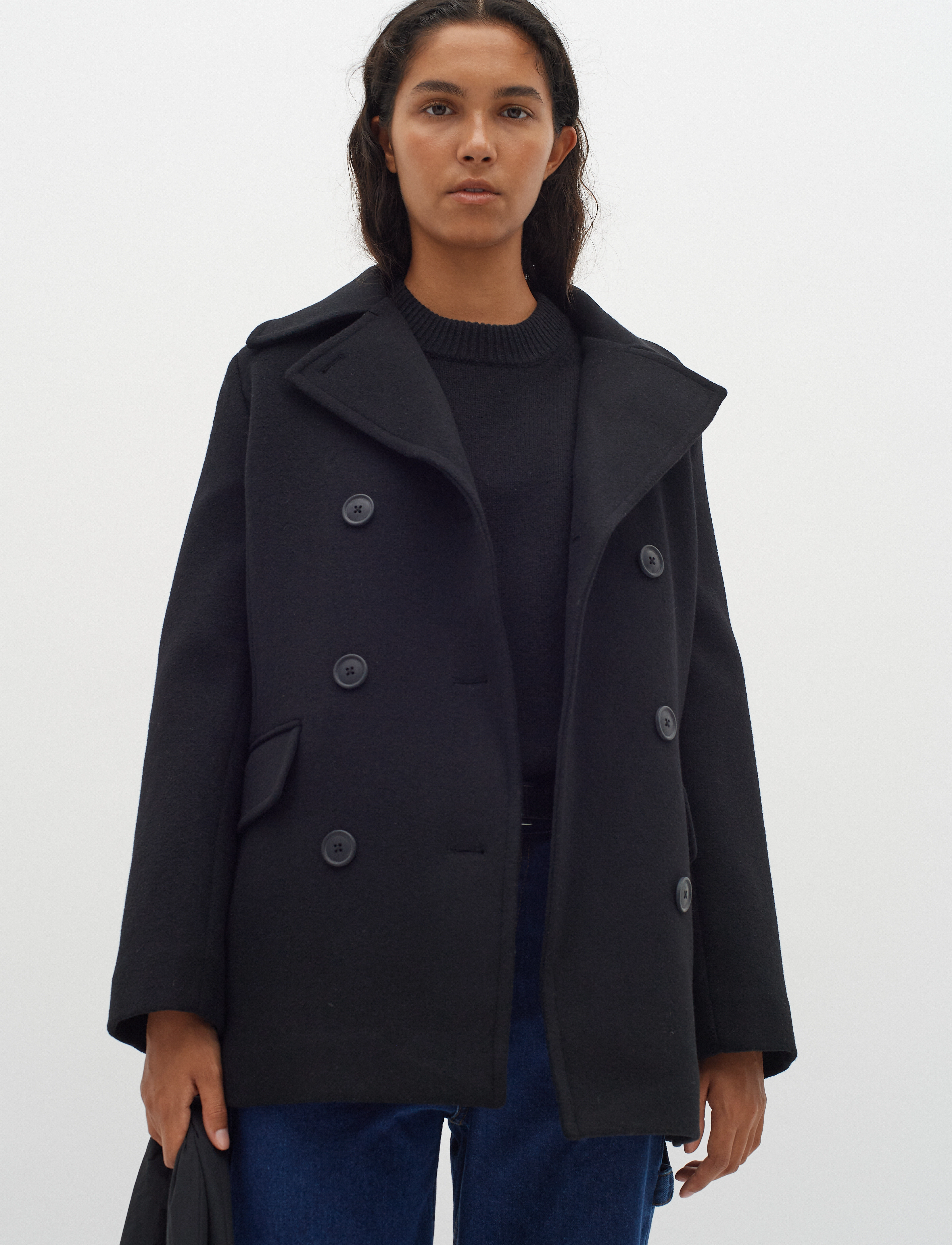 InWear Perryiw Sailor Coat, 32, Coats, Schwarz - Winter Frauen